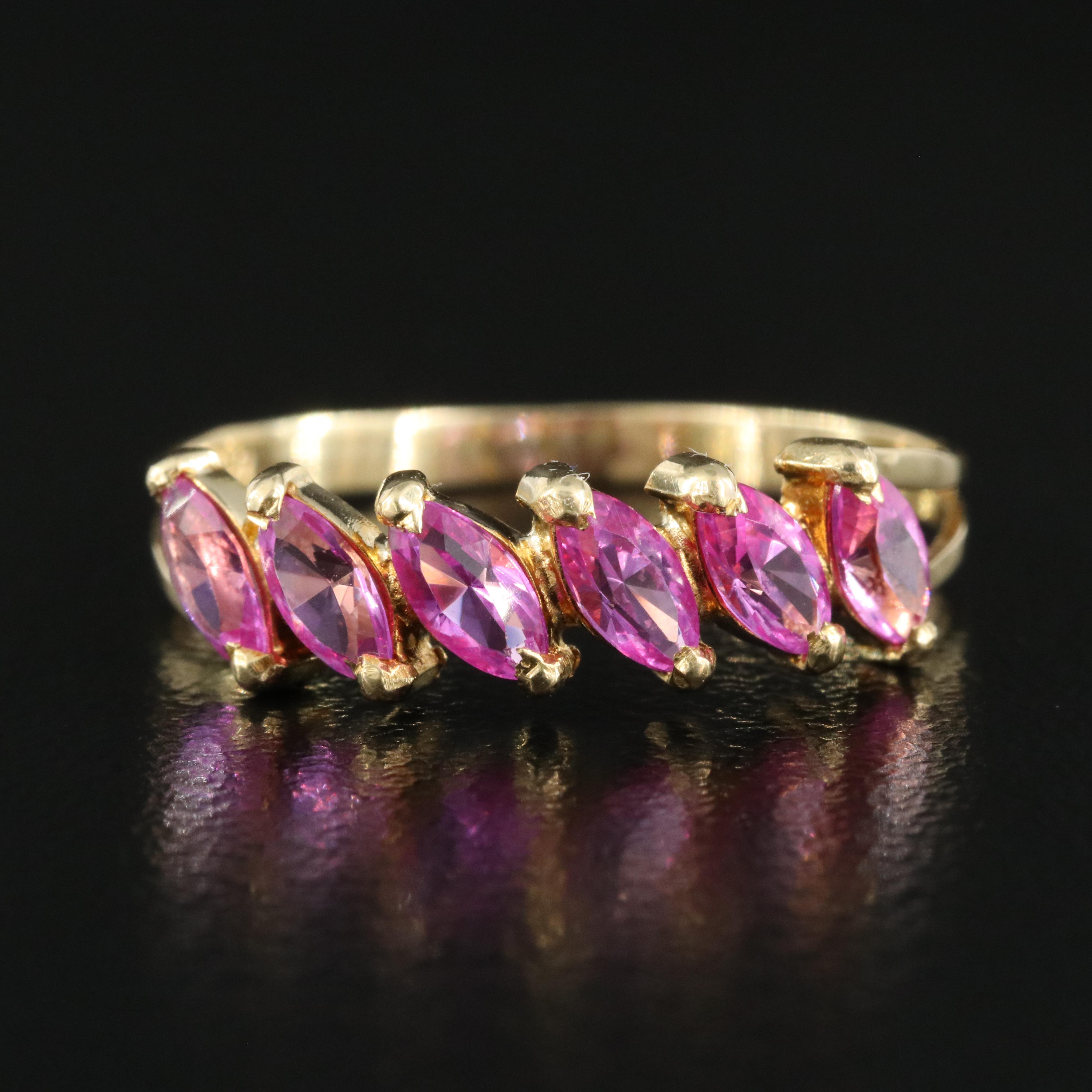 18K Sapphire Ring with Split Shoulders