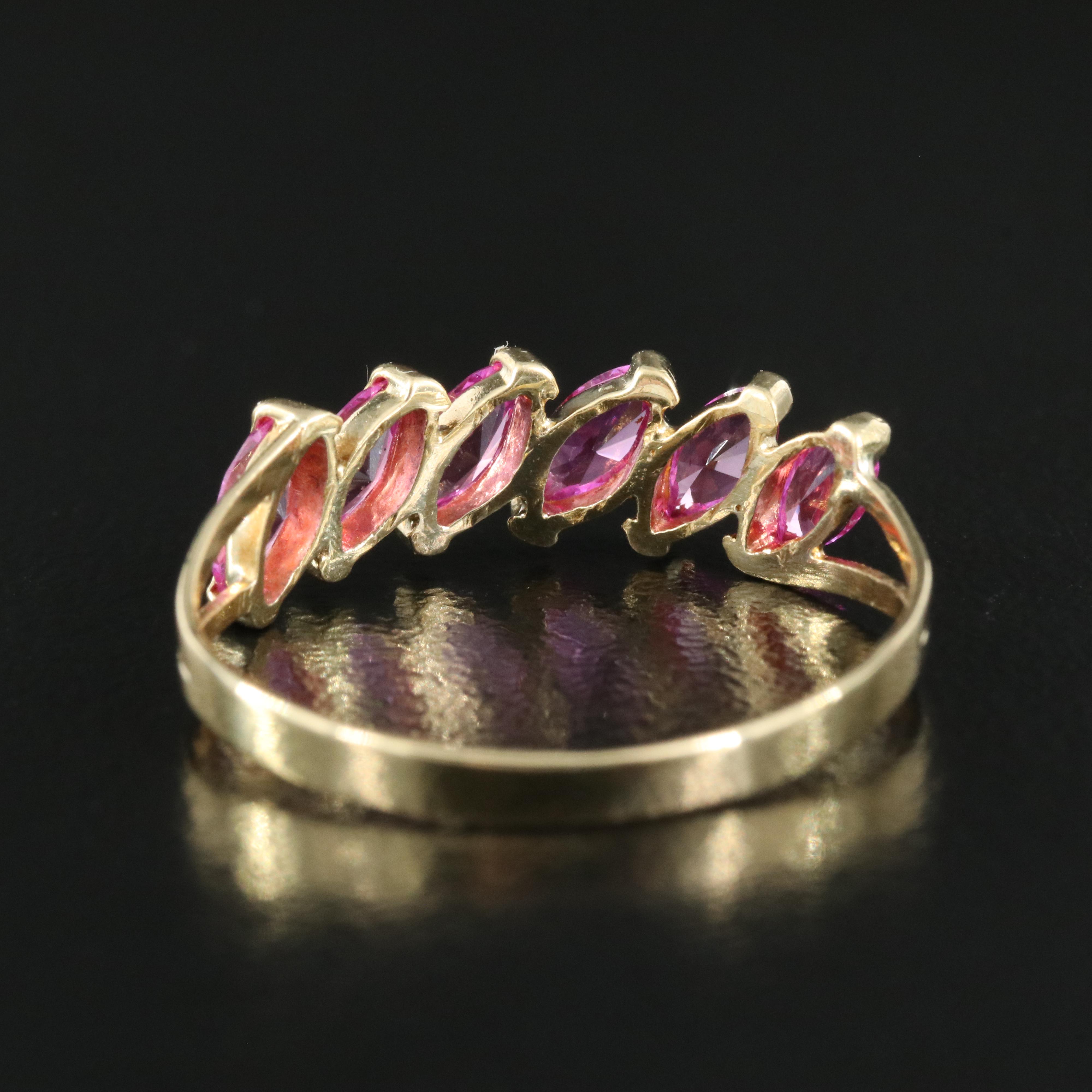 18K Sapphire Ring with Split Shoulders