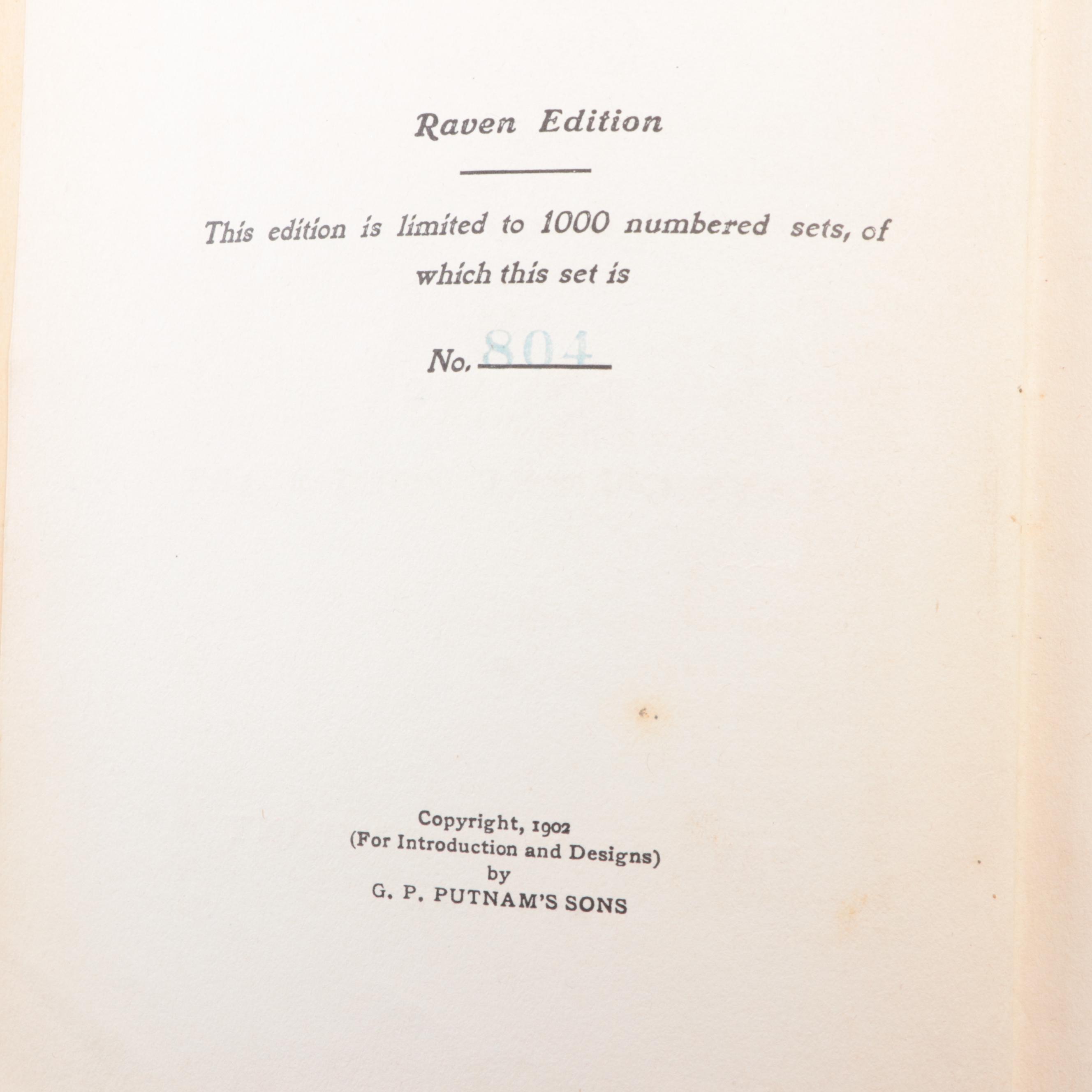 Limited Raven Edition "Complete Works of Edgar Allan Poe" Partial Set