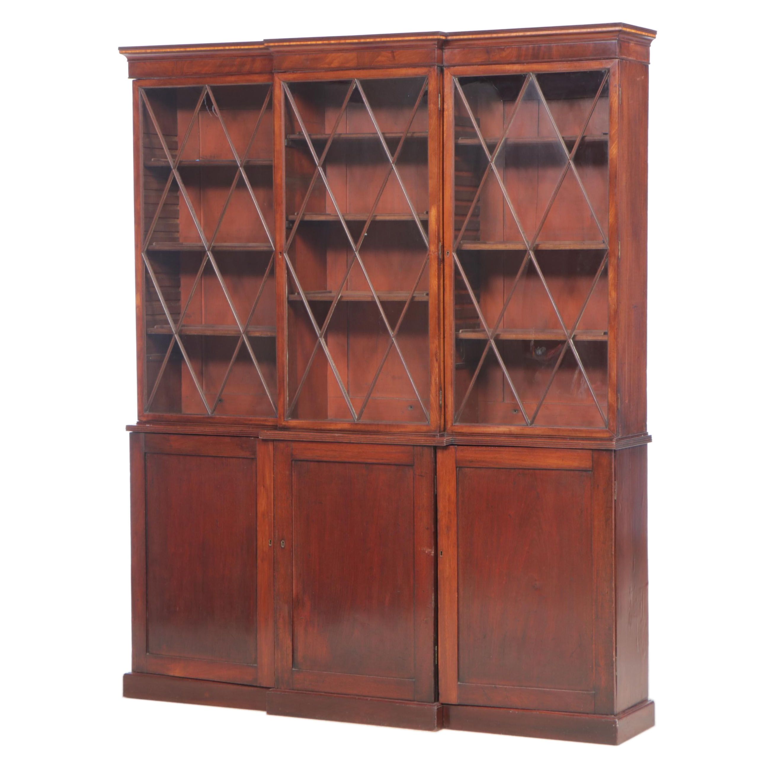 George III Mahogany Breakfront Bookcase, circa 1800