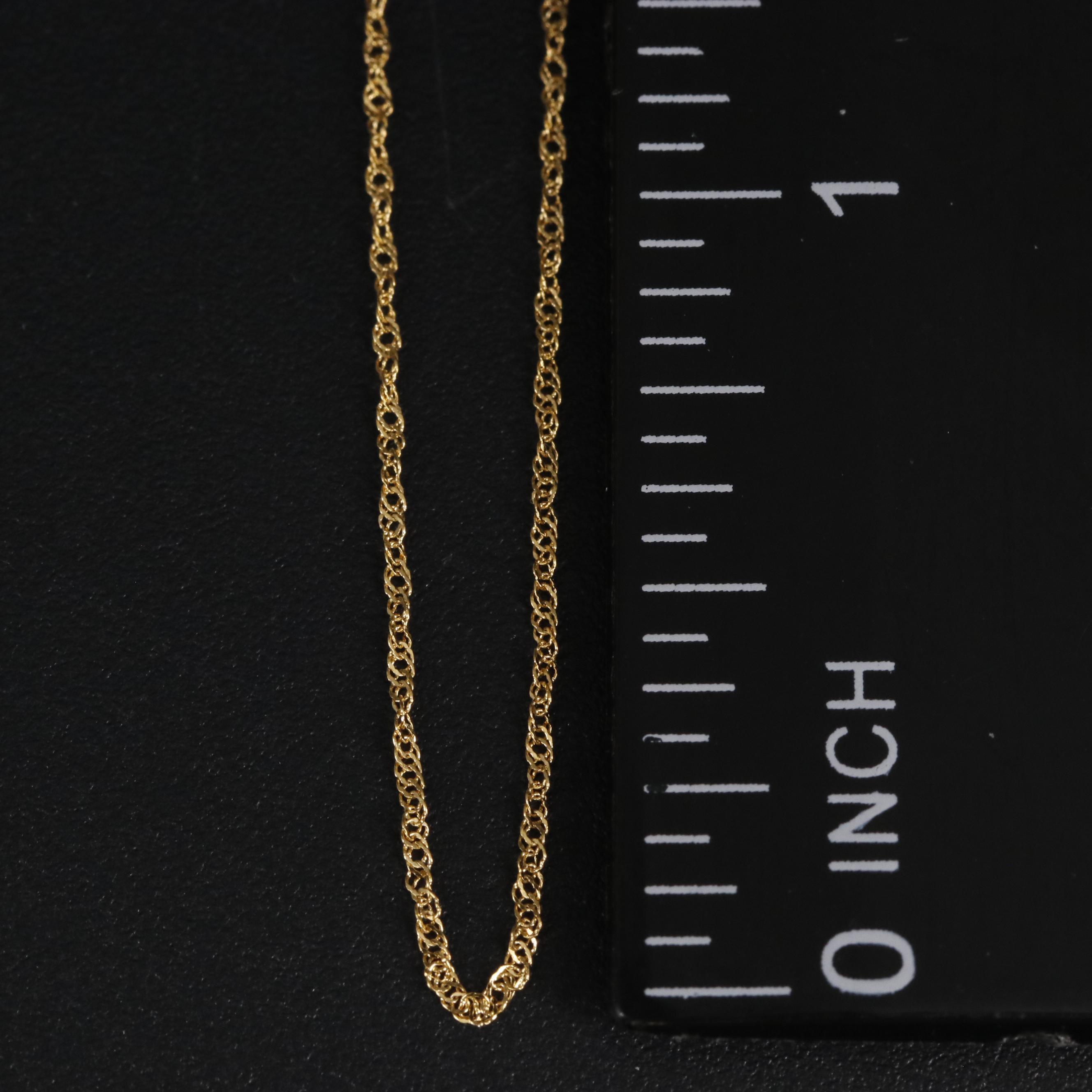 14K Singapore Chain Necklace