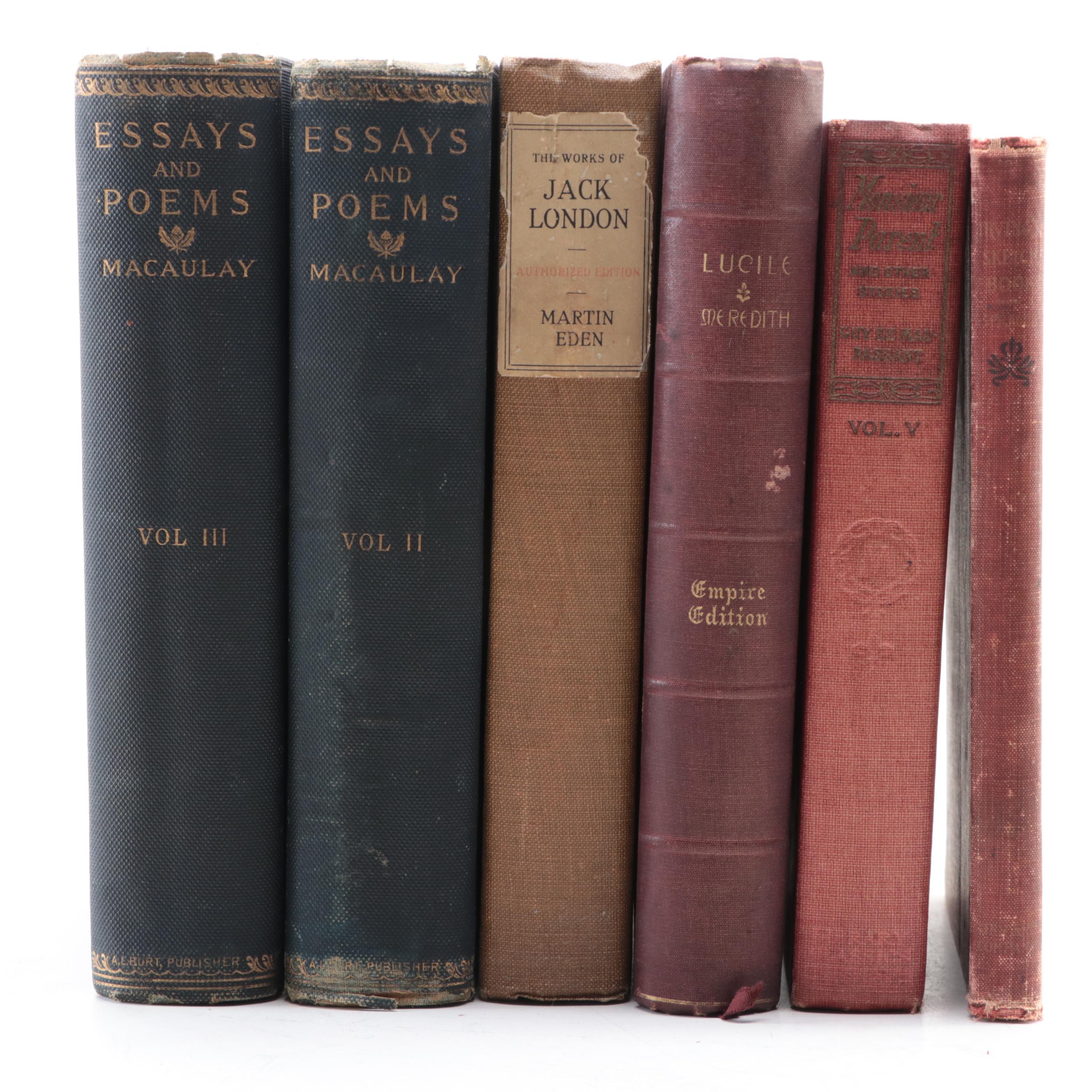 "Essays and Poems" Partial Set by Thomas Babington Macaulay and More Books
