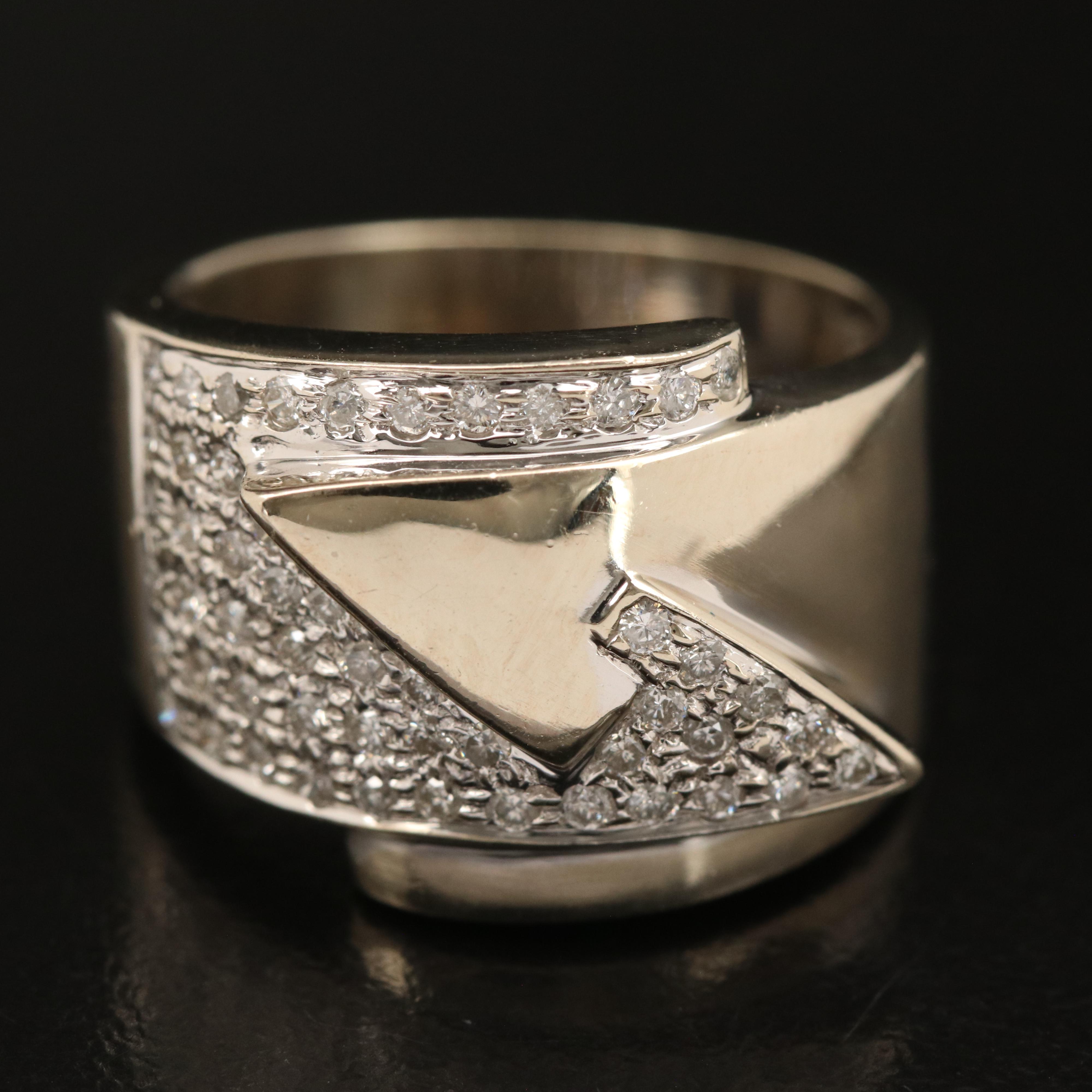 14K 0.52 CTW Pavé Diamond Band