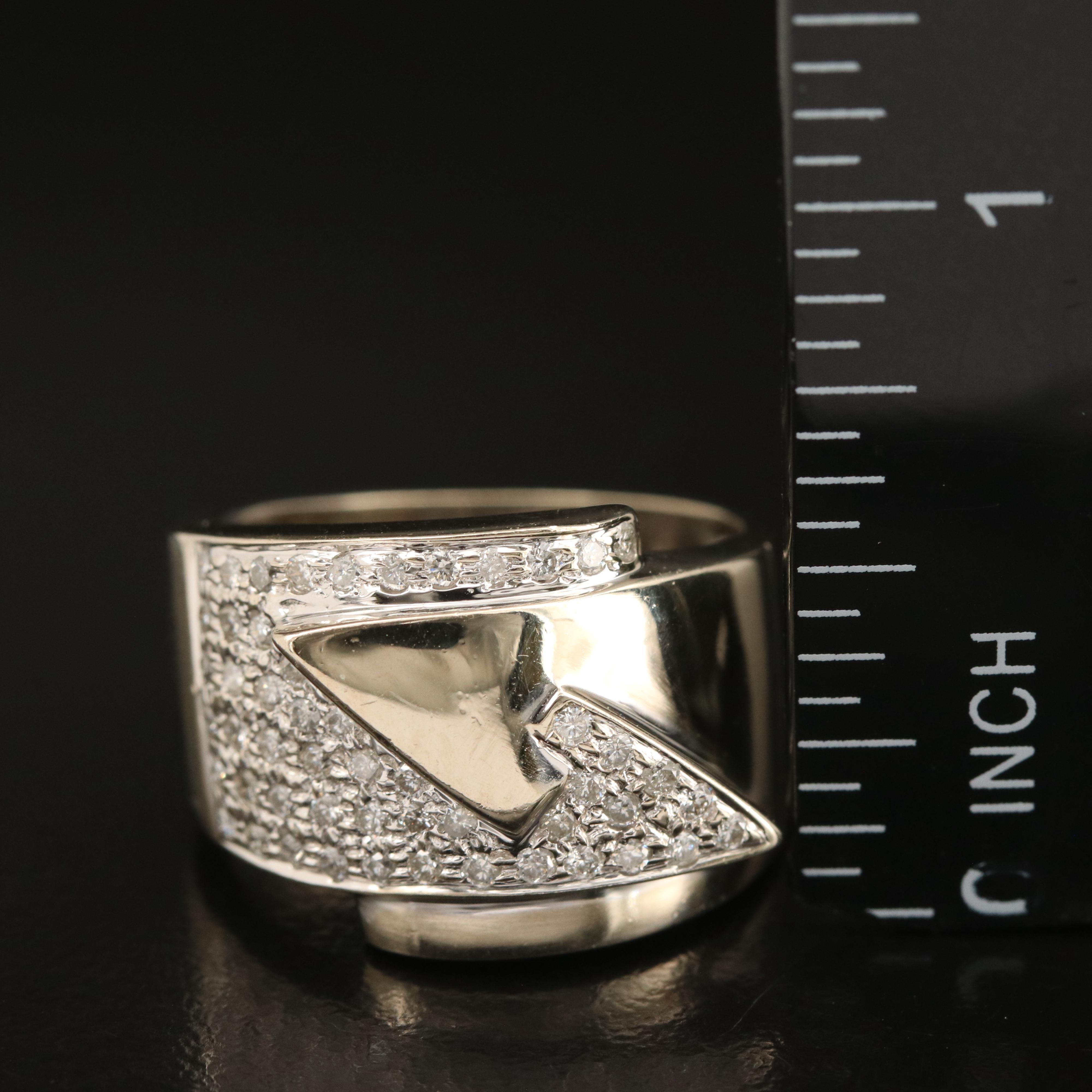 14K 0.52 CTW Pavé Diamond Band