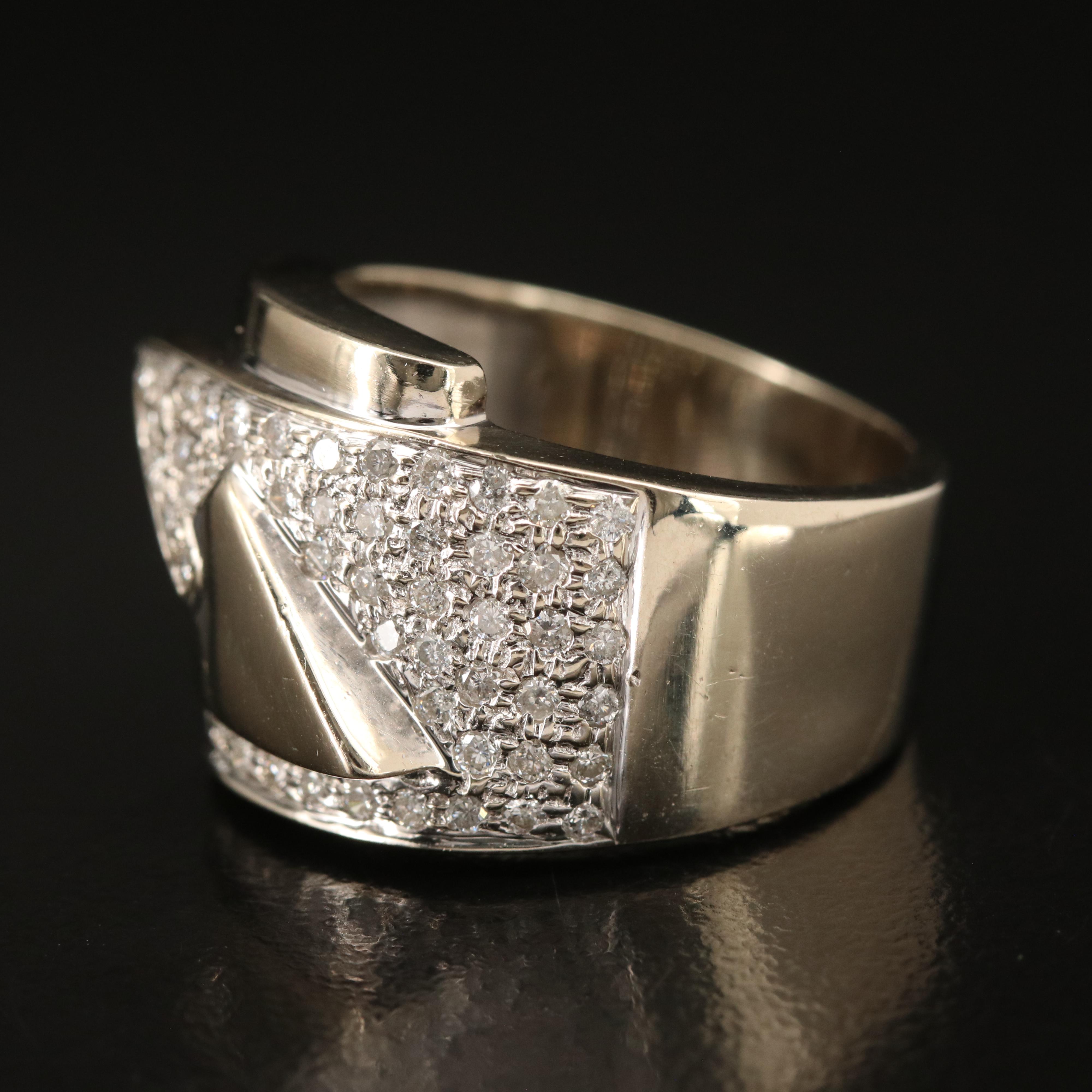 14K 0.52 CTW Pavé Diamond Band