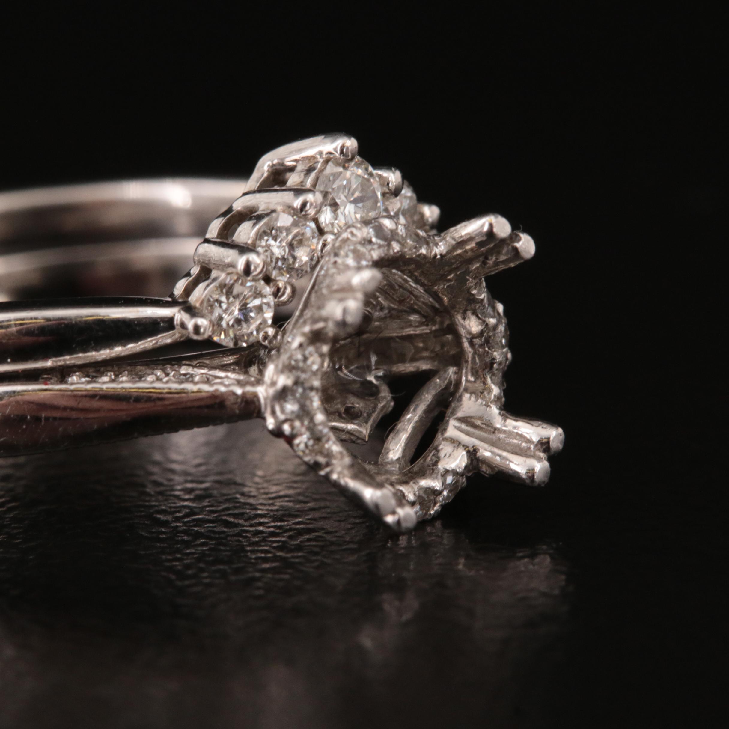 14K 0.30 CTW Diamond Semi-Mount Ring Set