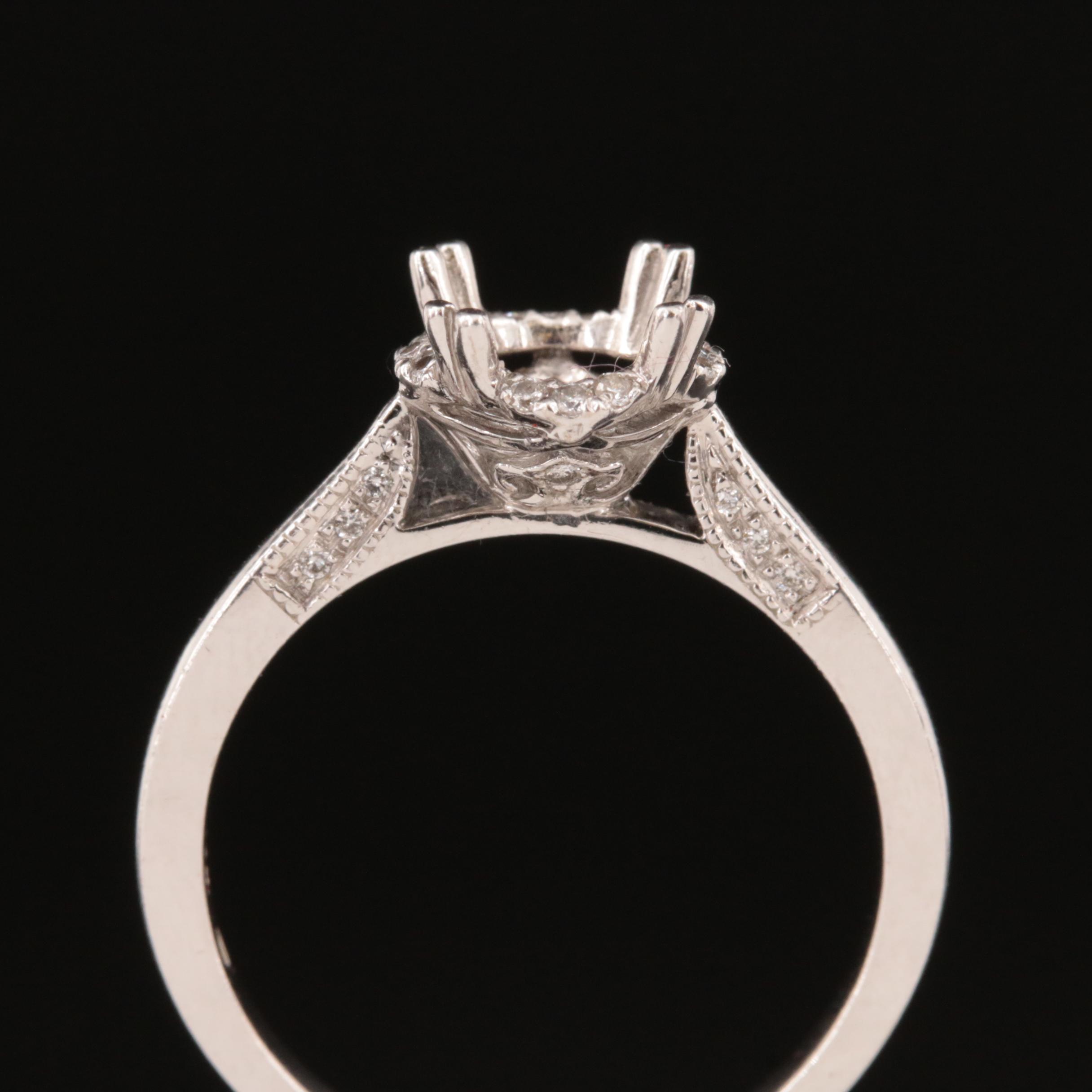 14K 0.30 CTW Diamond Semi-Mount Ring Set