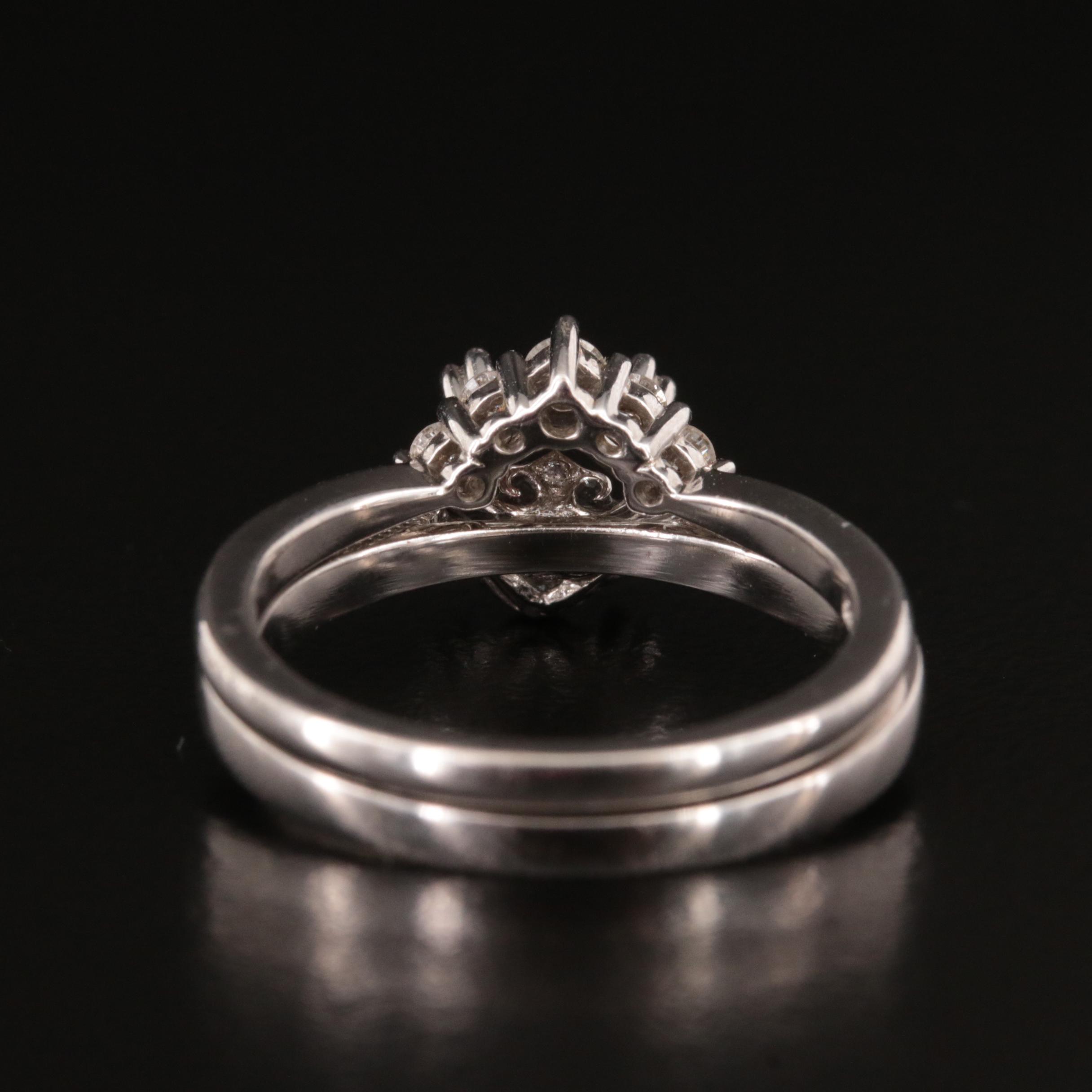 14K 0.30 CTW Diamond Semi-Mount Ring Set