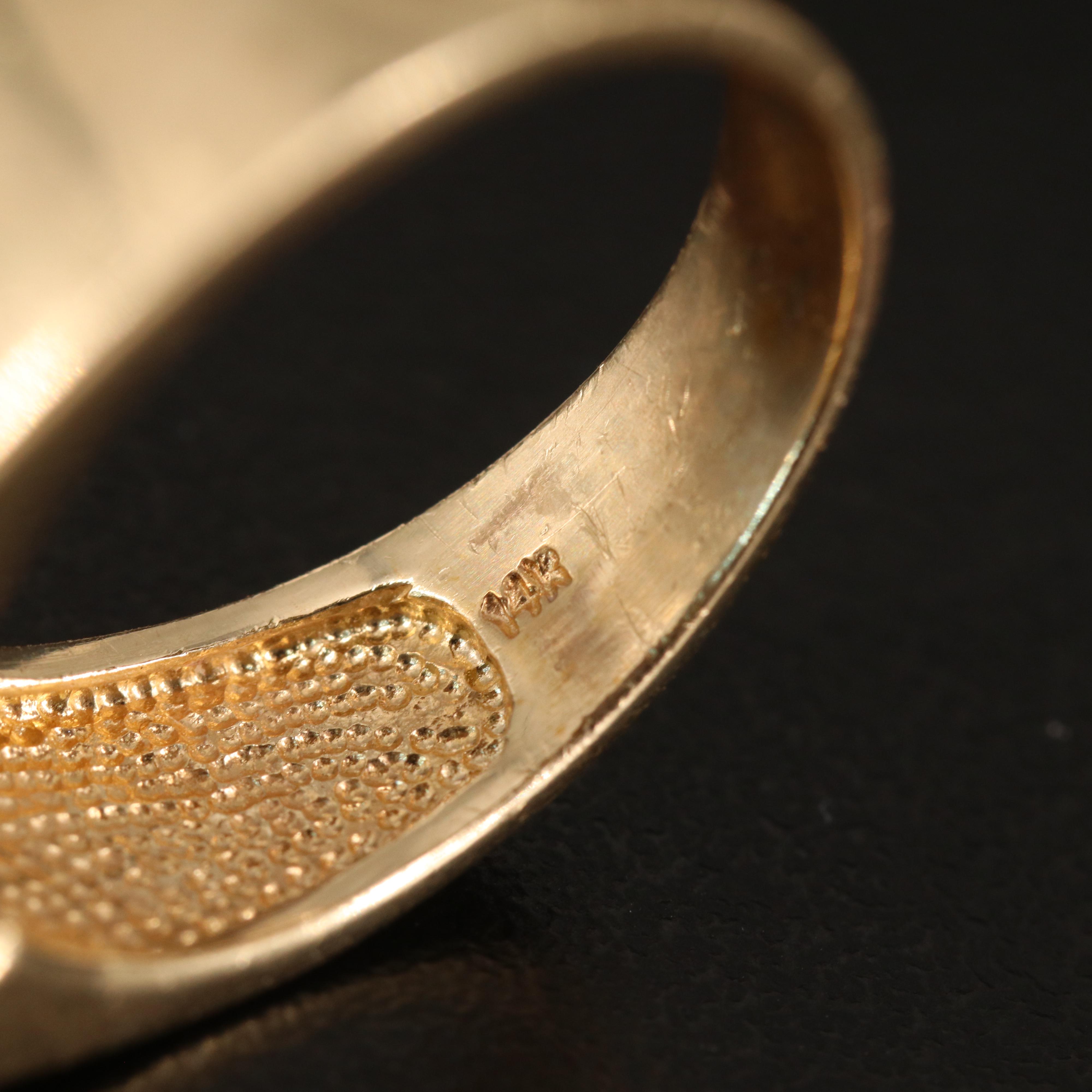 14K 8.77 Topaz and Diamond Ring