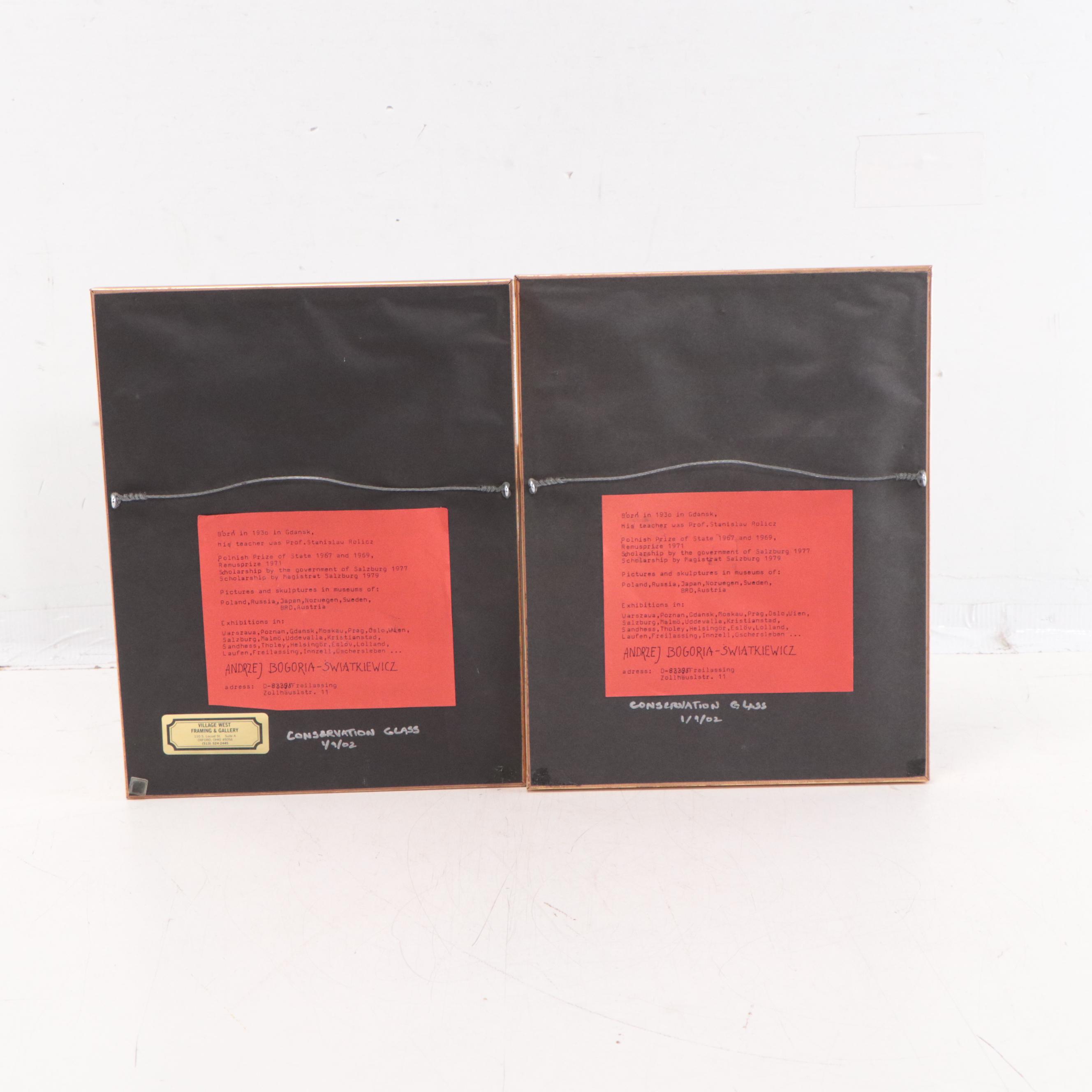 Andrzej Bogoria-Świątkiewicz Architectural Landscape Watercolor, 1993