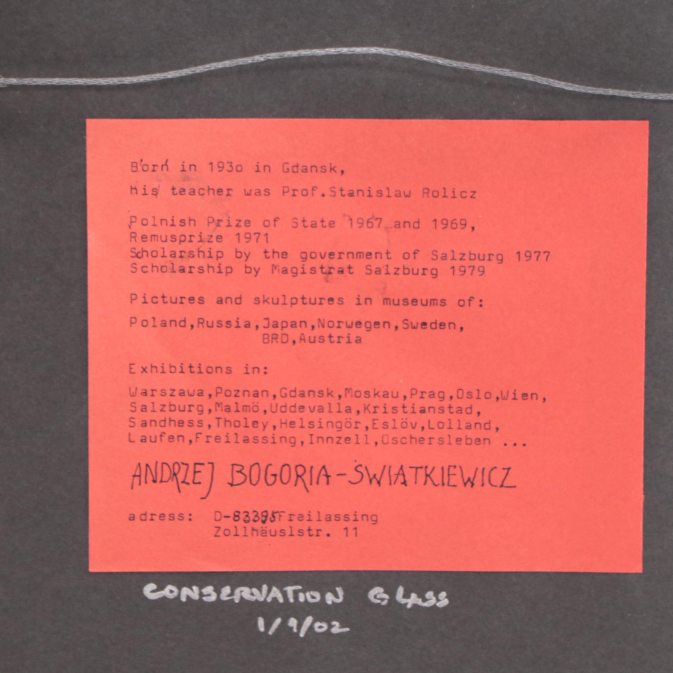 Andrzej Bogoria-Świątkiewicz Architectural Landscape Watercolor, 1993