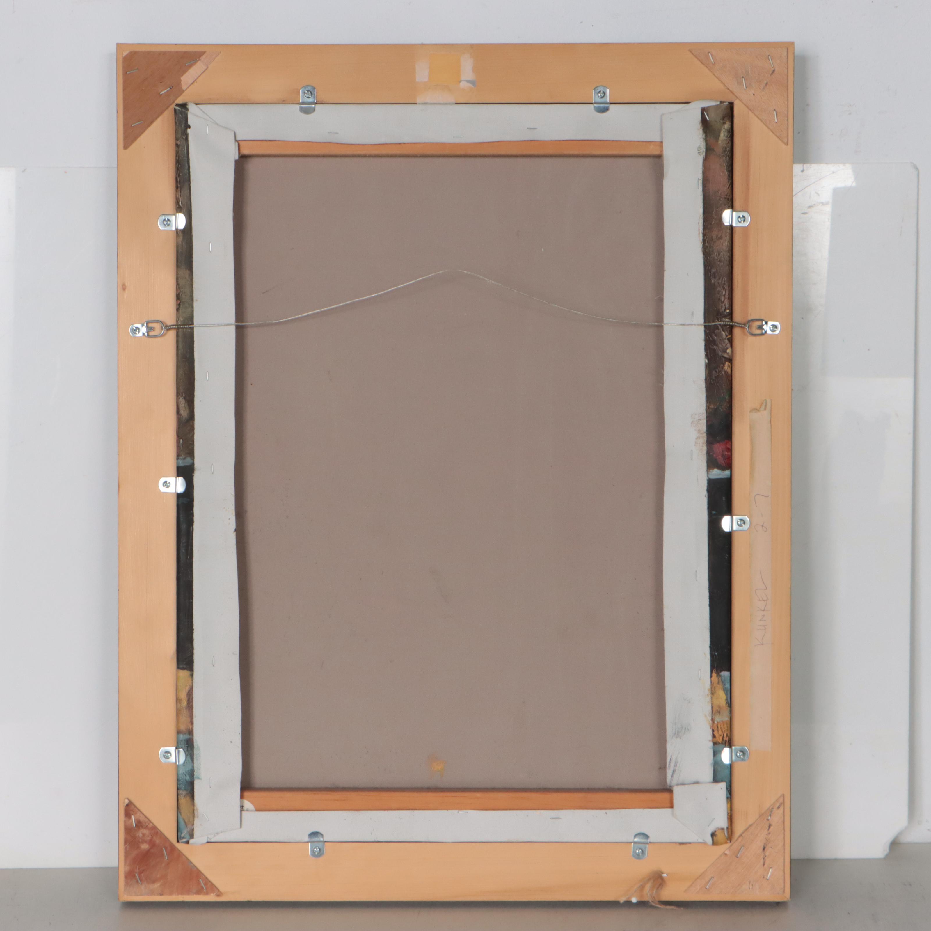 Acrylic Painting of Chef in Kitchen