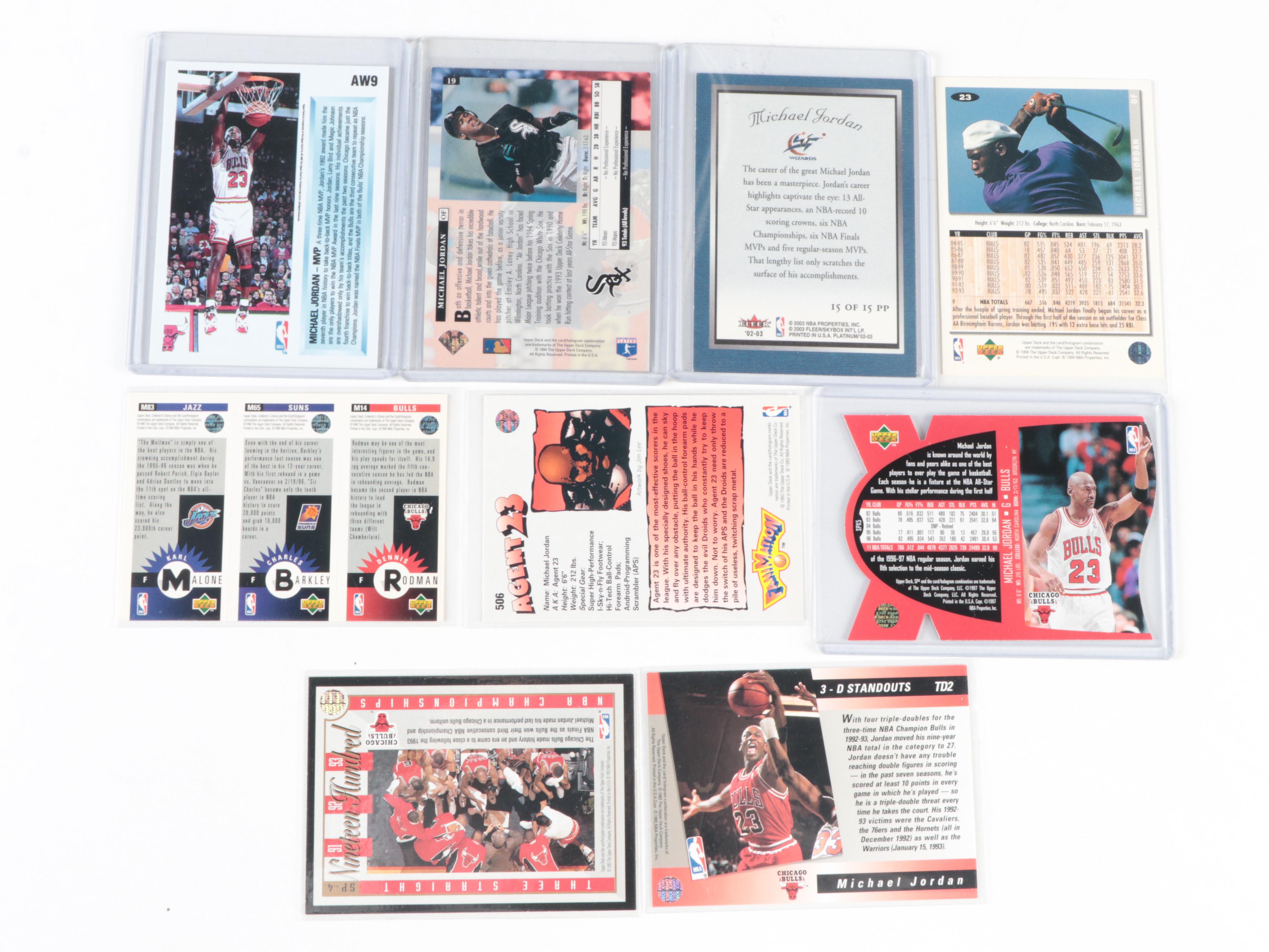 Topps, Other Michael Jordan Baseball, Basketball Cards With Inserts, More