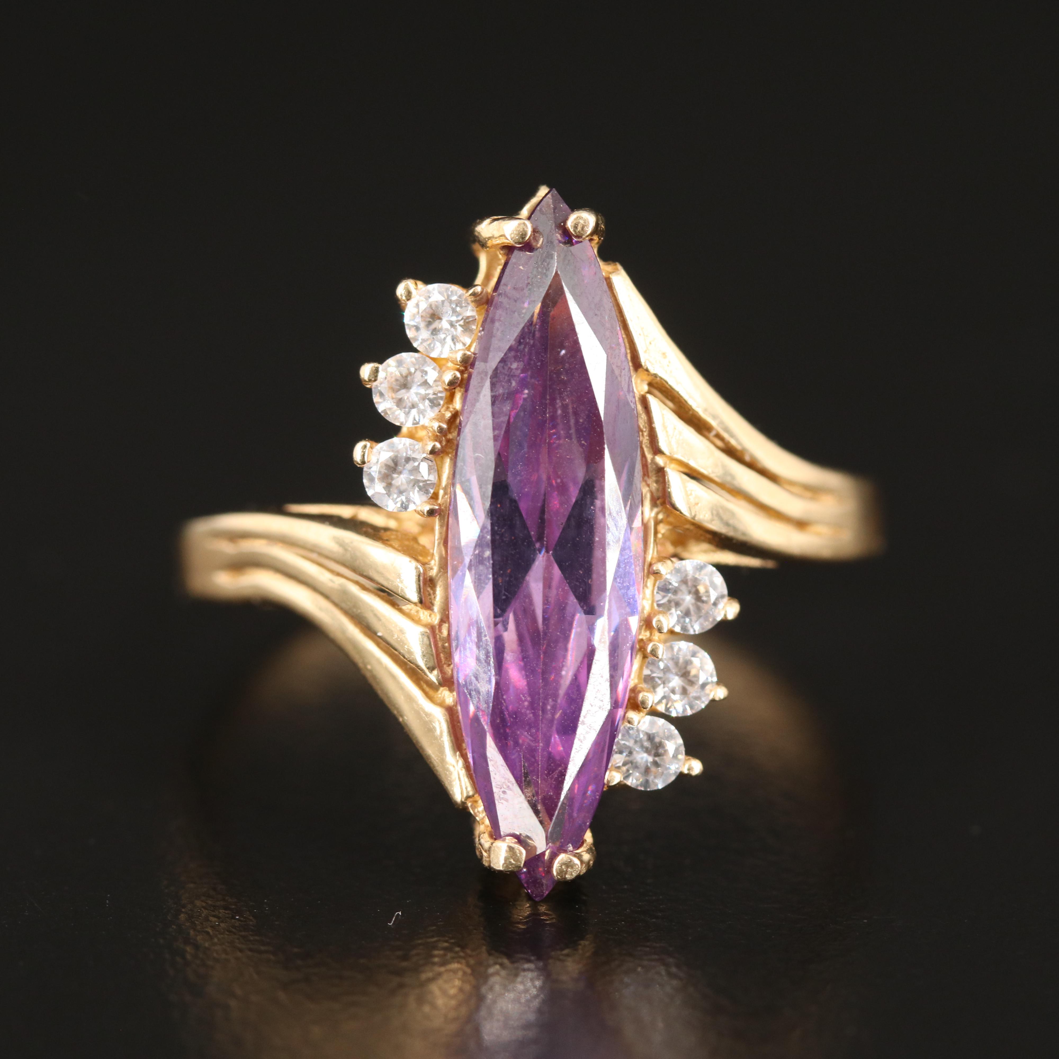 14K Cubic Zirconia Ring