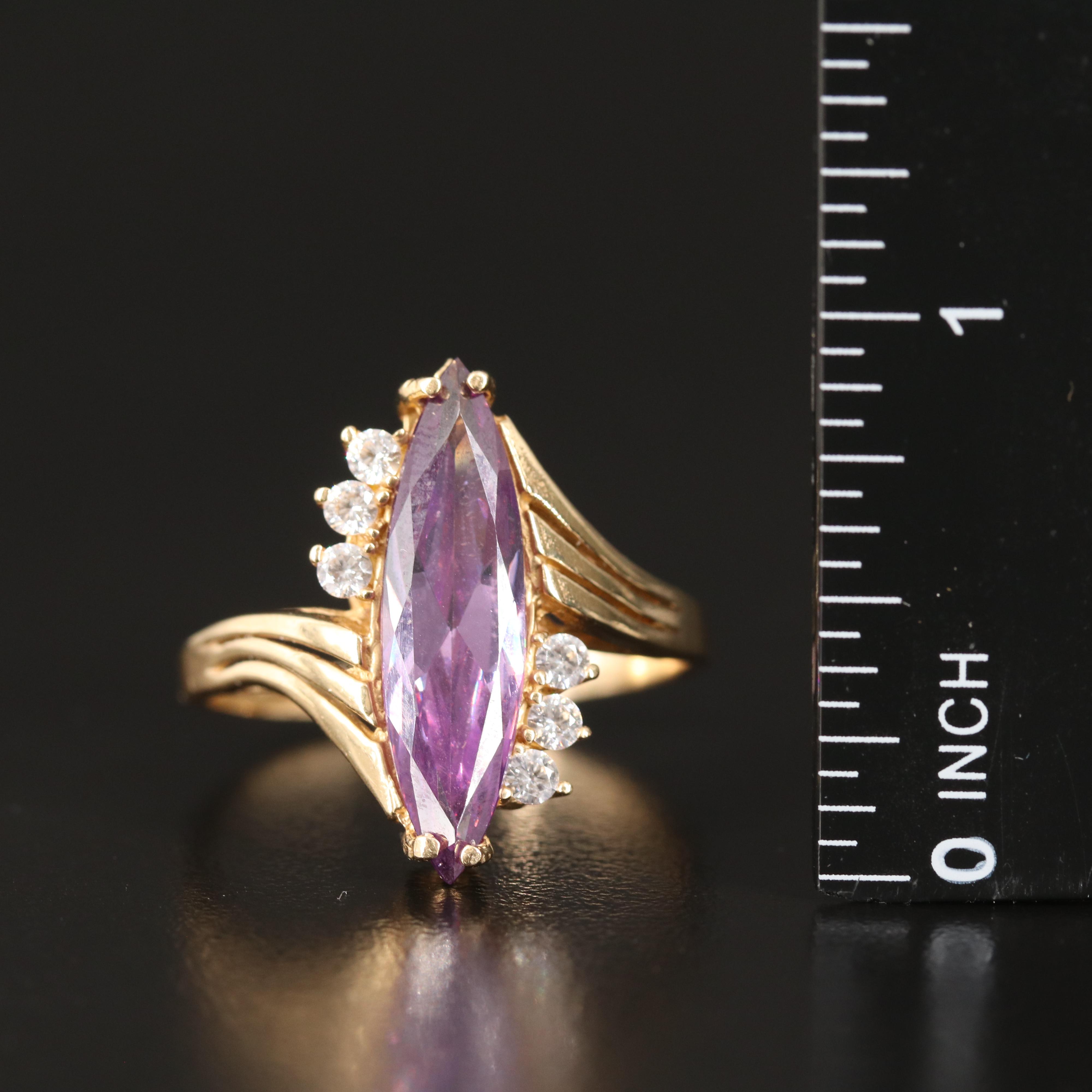 14K Cubic Zirconia Ring