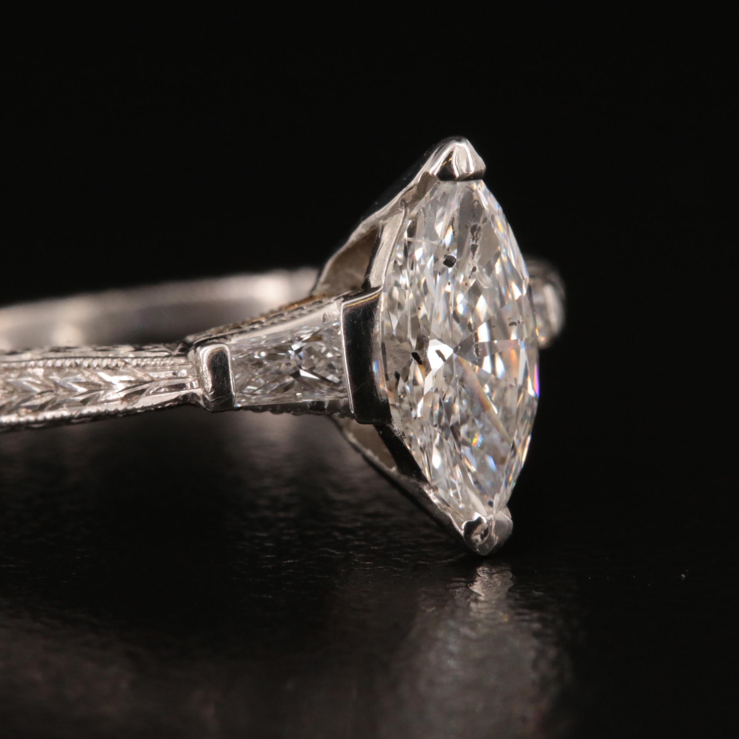 Platinum 1.03 CTW Diamond Ring with 18K Accents