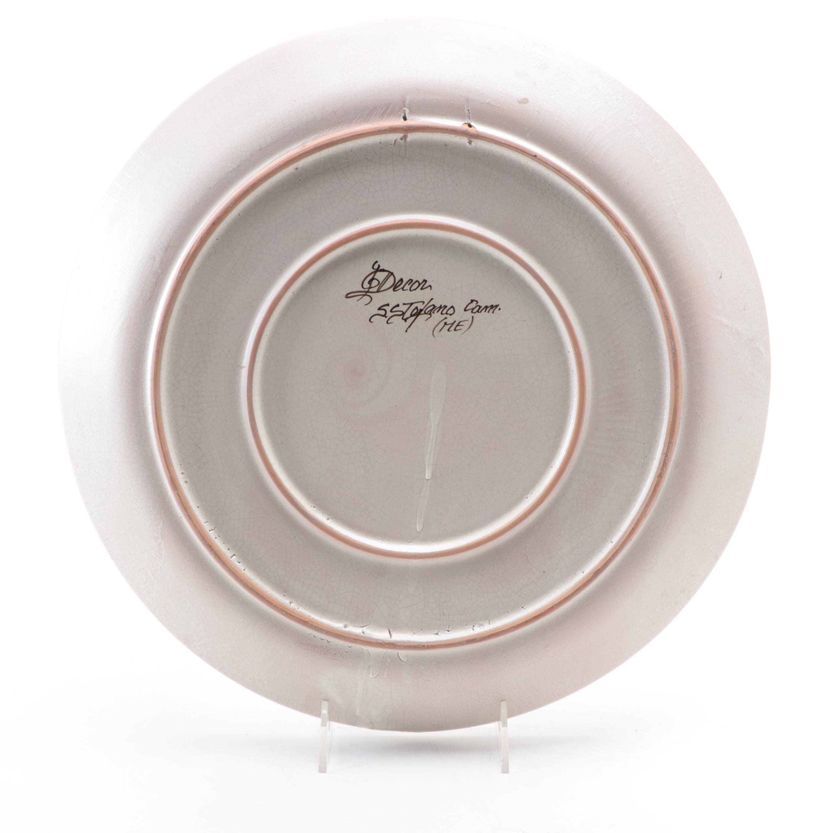 Santo Stefano di Camastra Sicilian Majolica Hand-Painted Decorative Charger