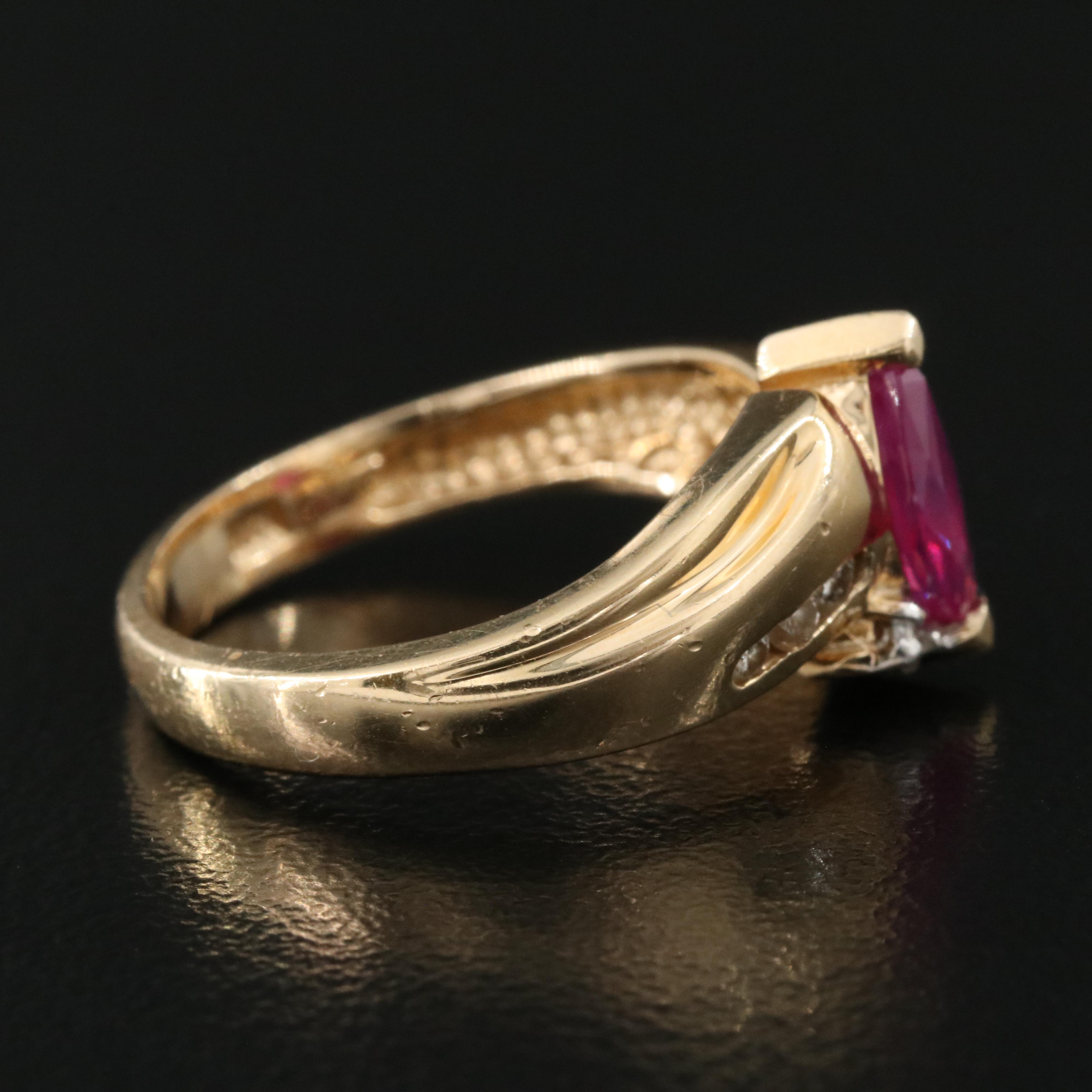 14K Ruby and Diamond Ring