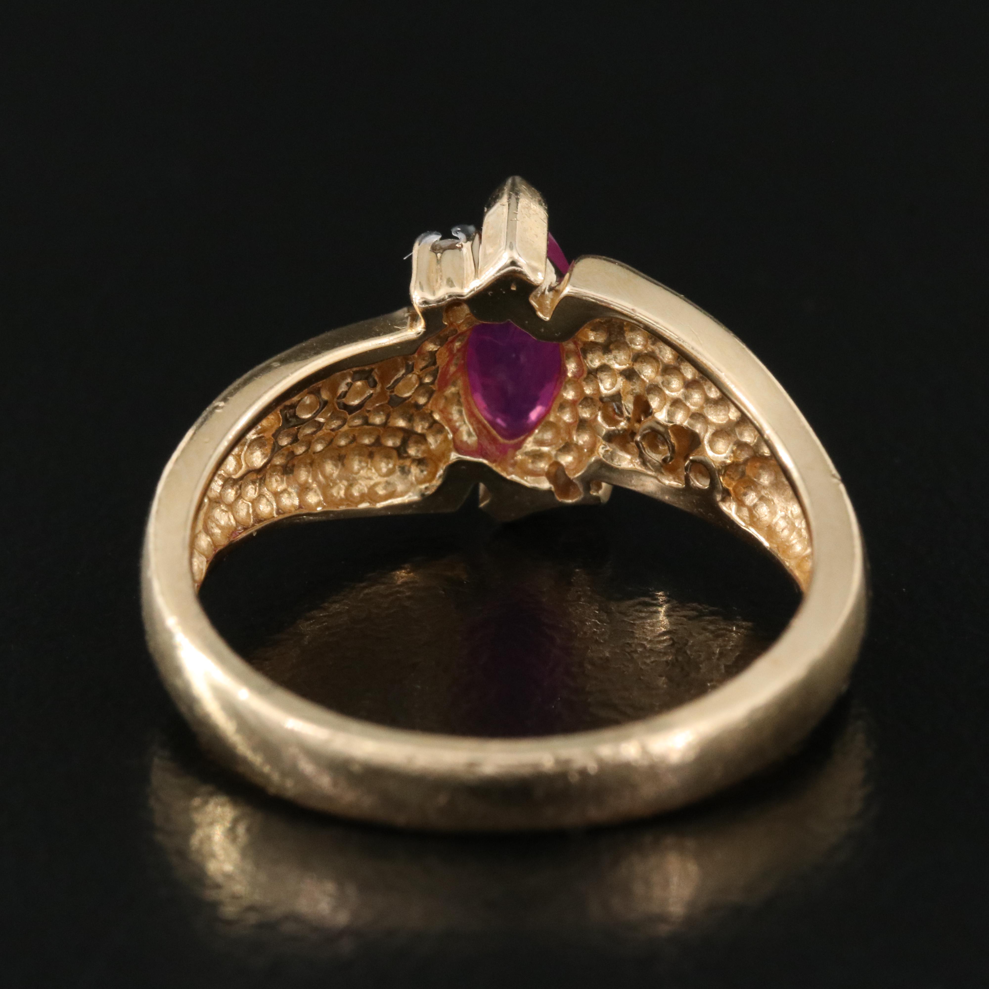 14K Ruby and Diamond Ring