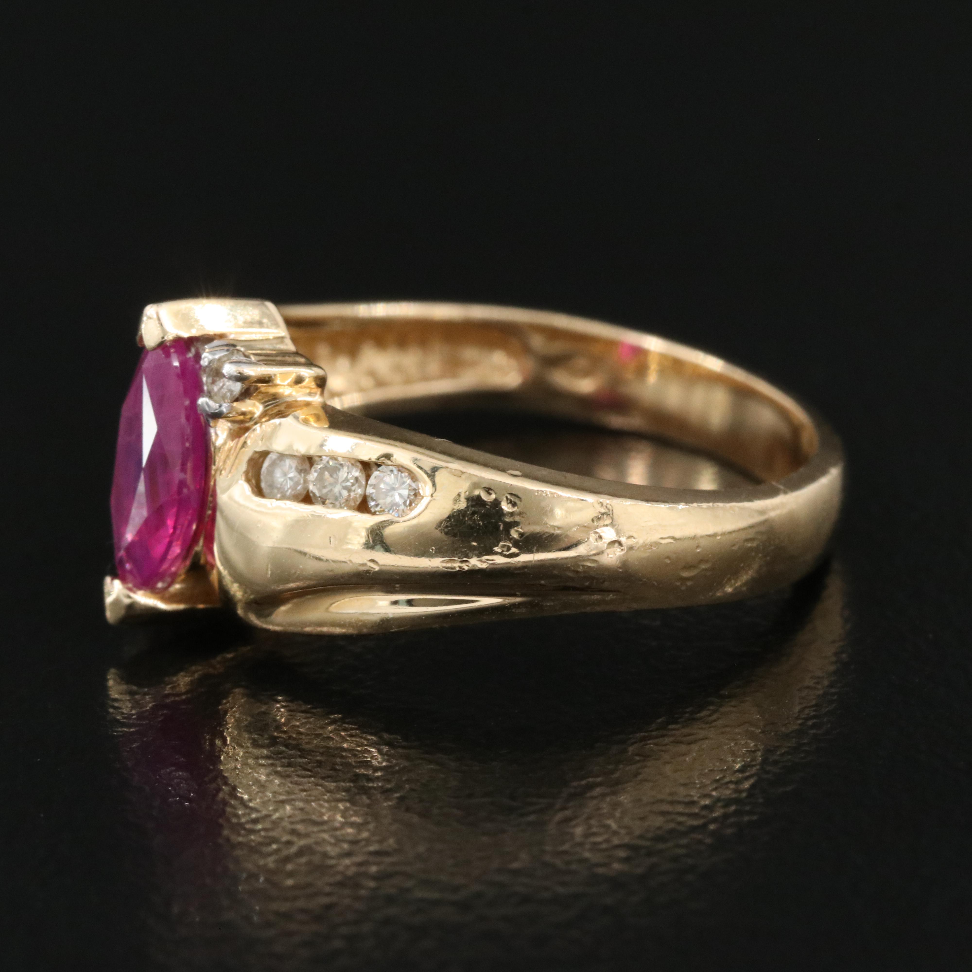 14K Ruby and Diamond Ring