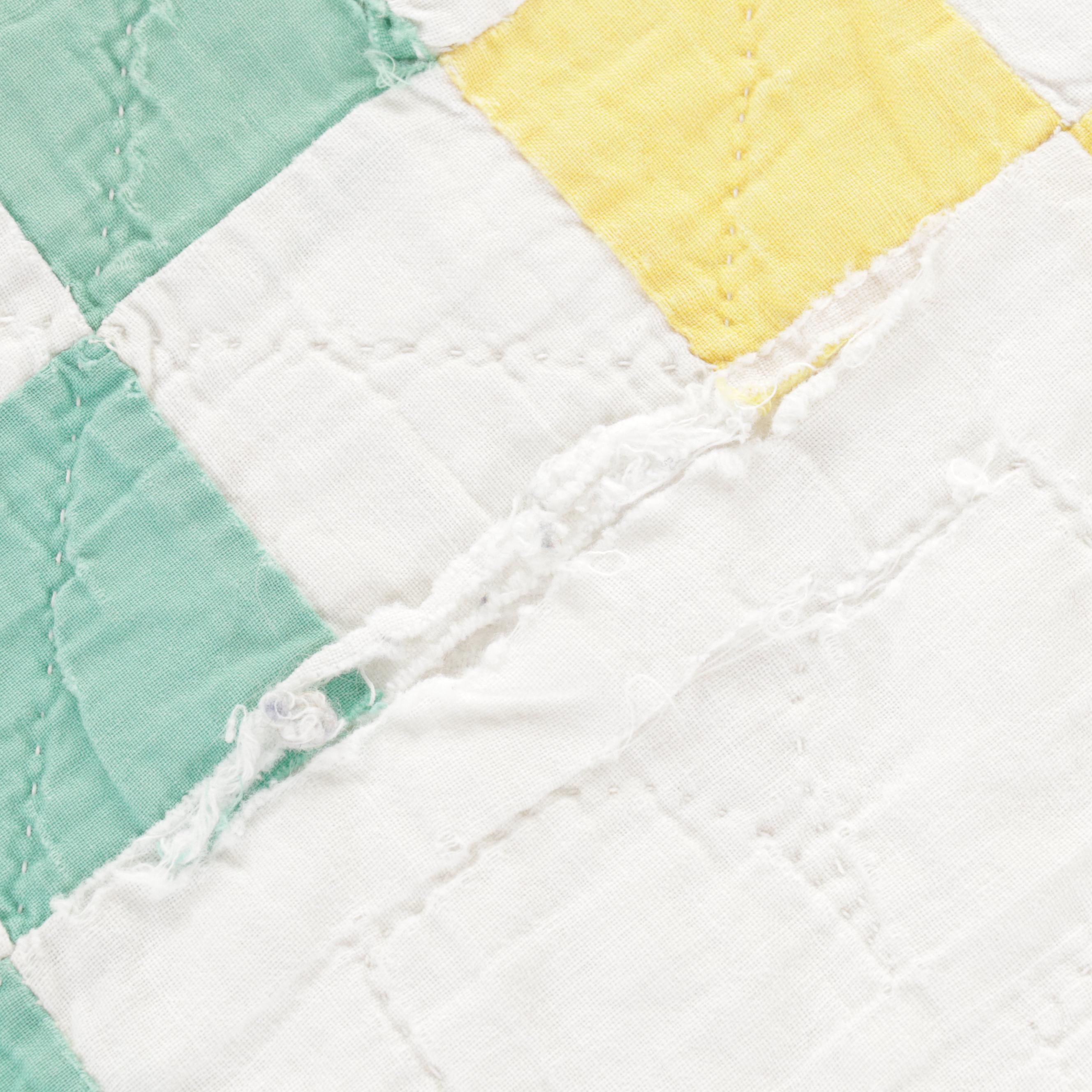 Handmade Pieced Quilt, Mid to Late 20th Century