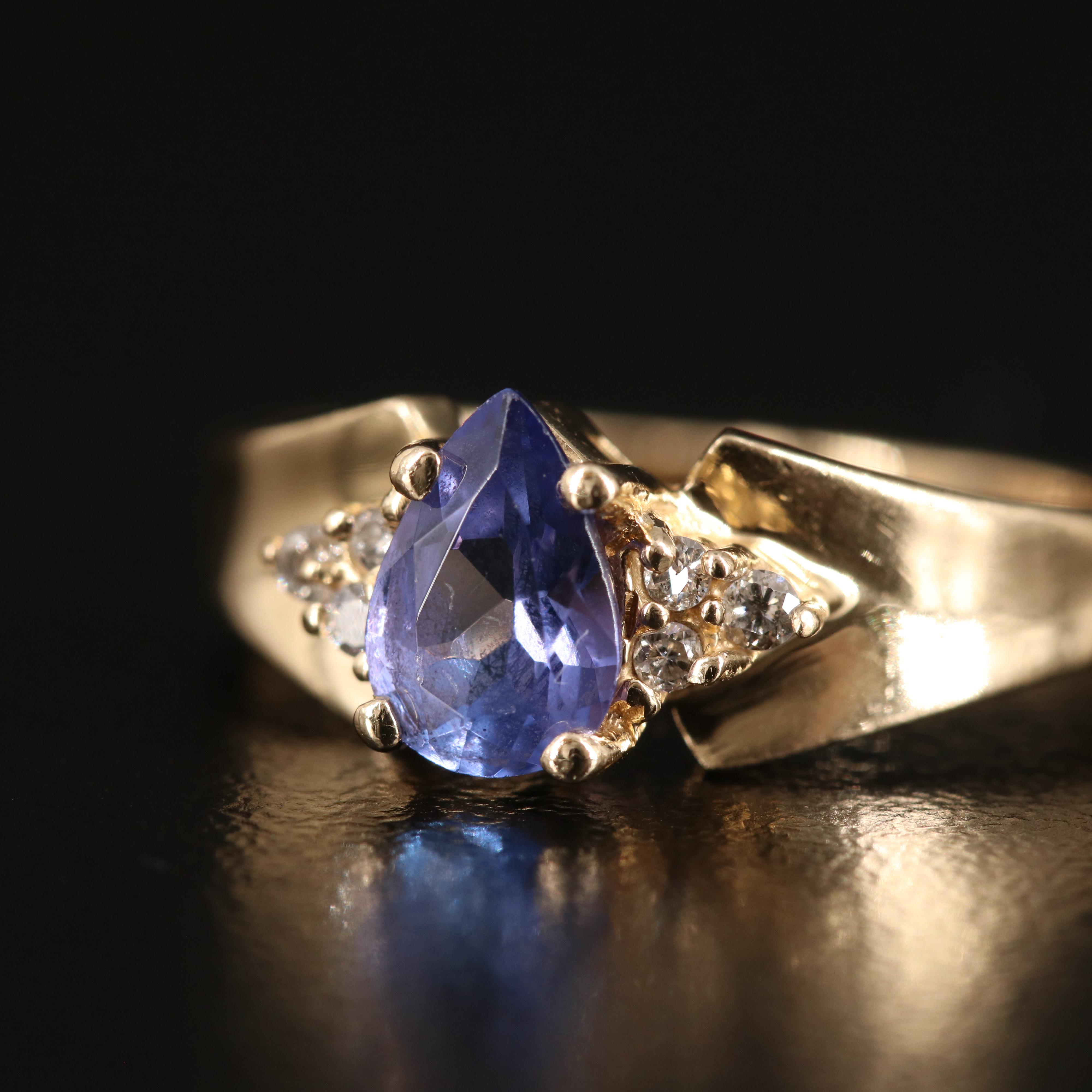 14K Tanzanite and Diamond Ring