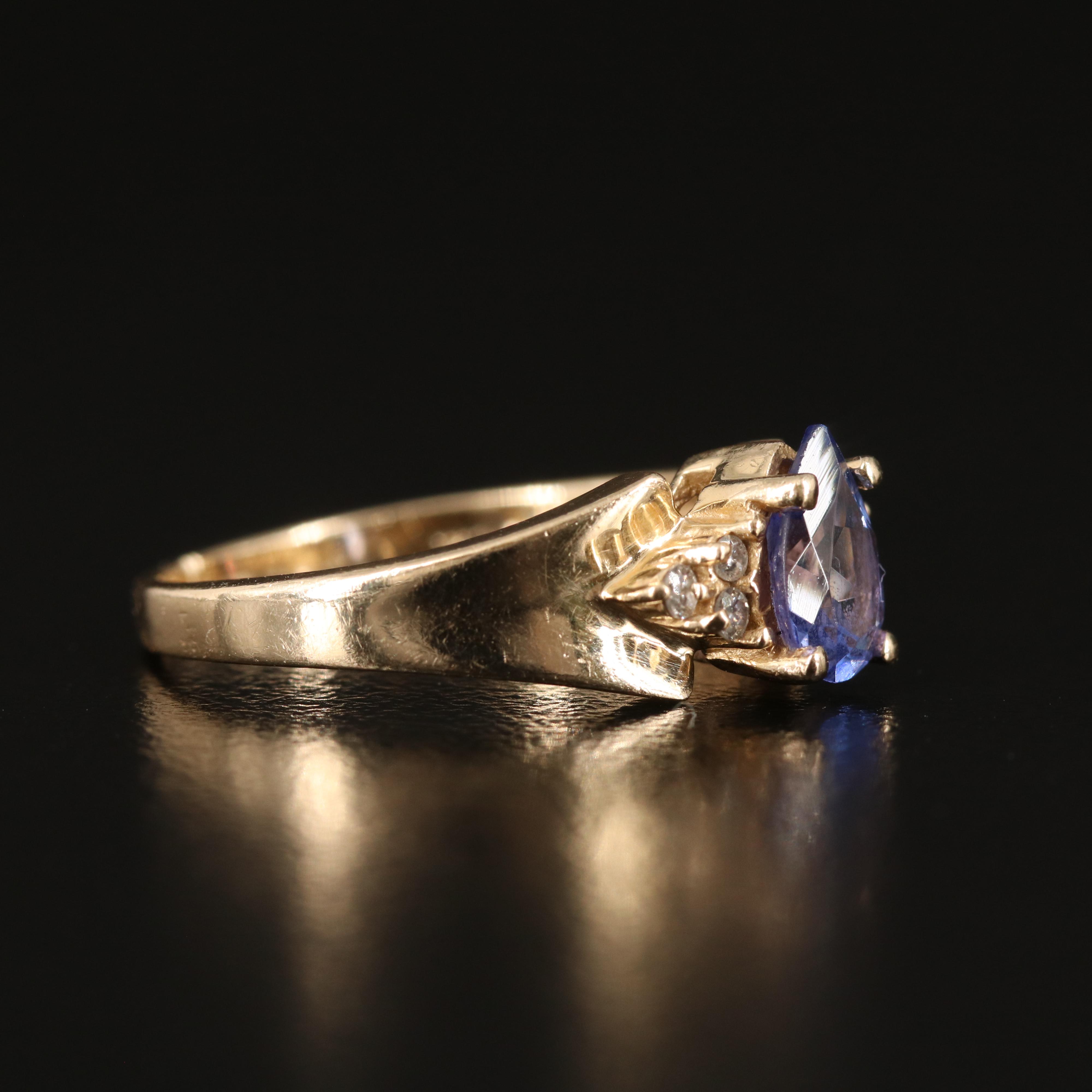 14K Tanzanite and Diamond Ring