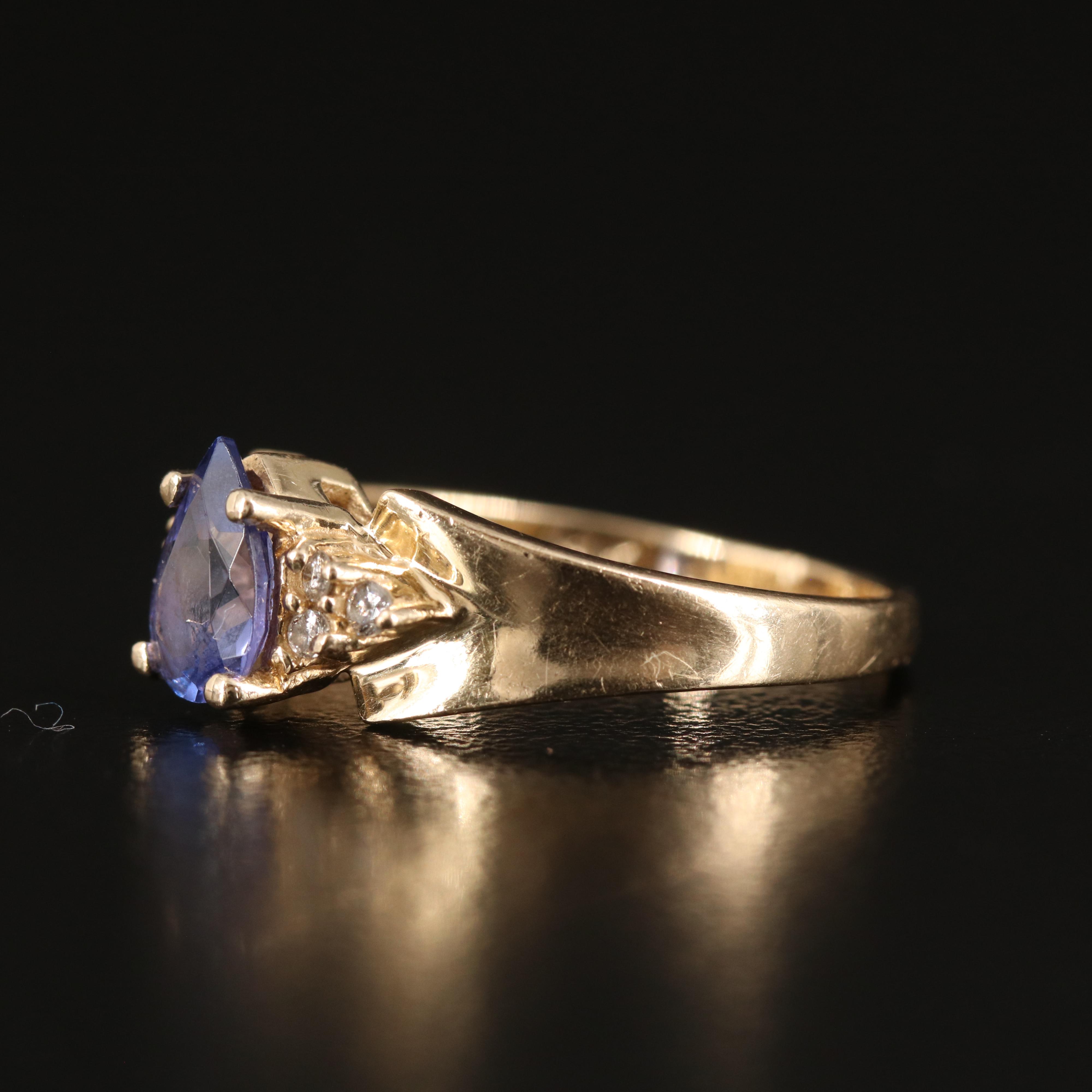 14K Tanzanite and Diamond Ring