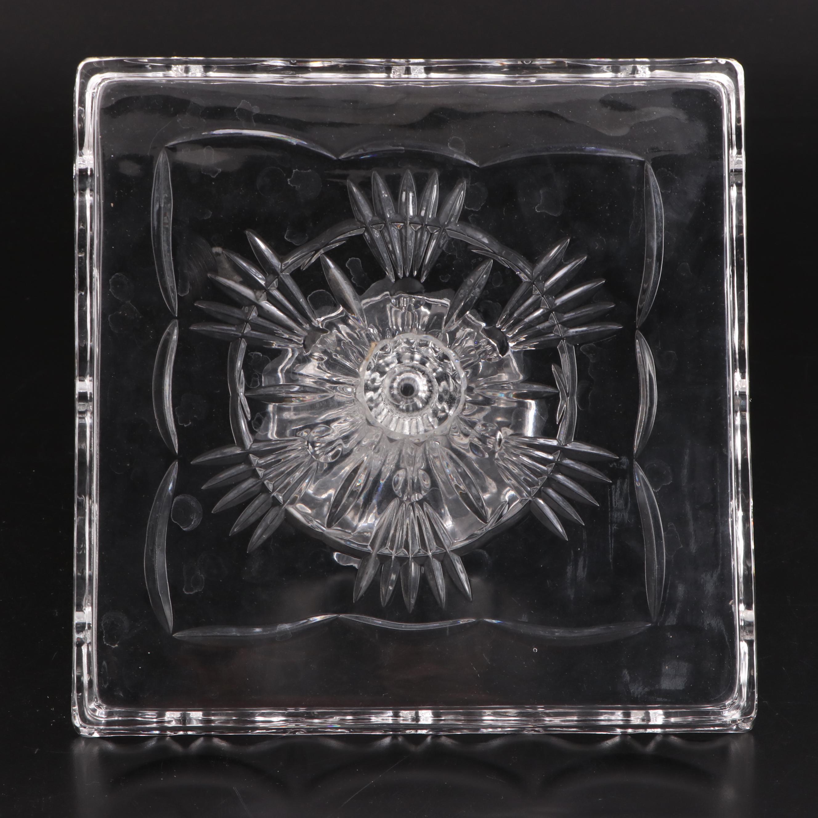 Shannon Crystal Scallop Design Cake Plates and Other Glass Dessert Plates