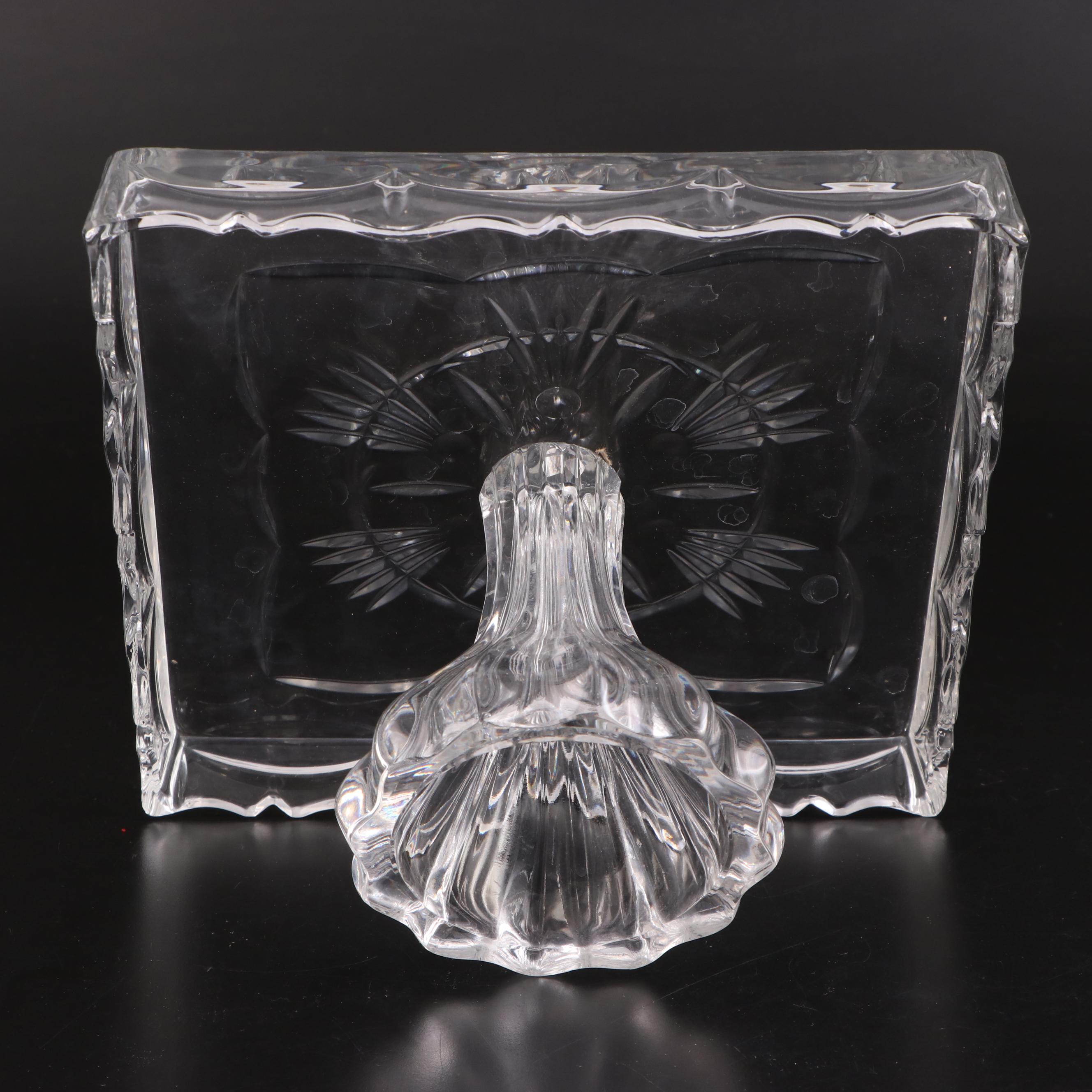 Shannon Crystal Scallop Design Cake Plates and Other Glass Dessert Plates