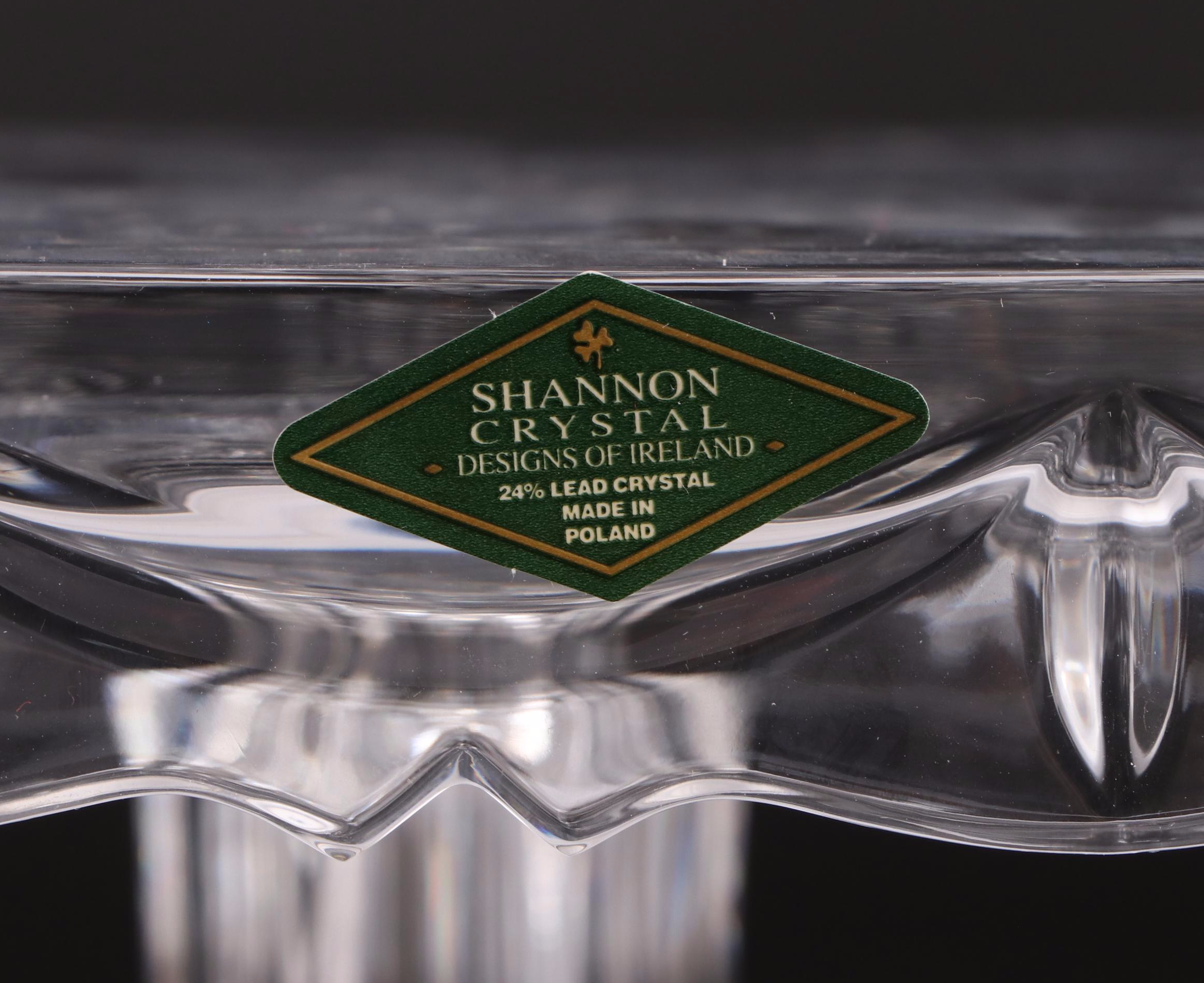 Shannon Crystal Scallop Design Cake Plates and Other Glass Dessert Plates