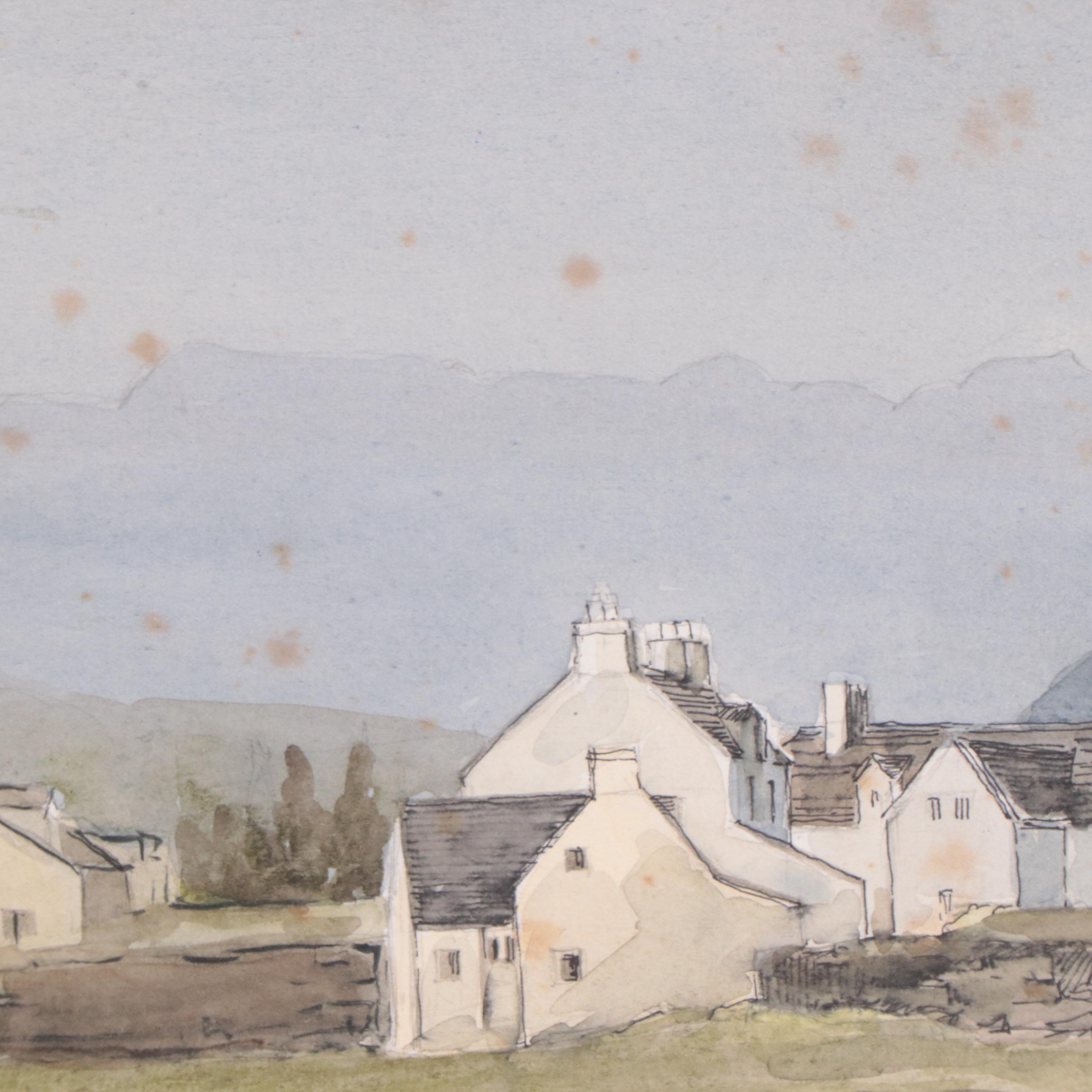 Daisy Budge Coastal Landscape Watercolor Painting, 1982; More