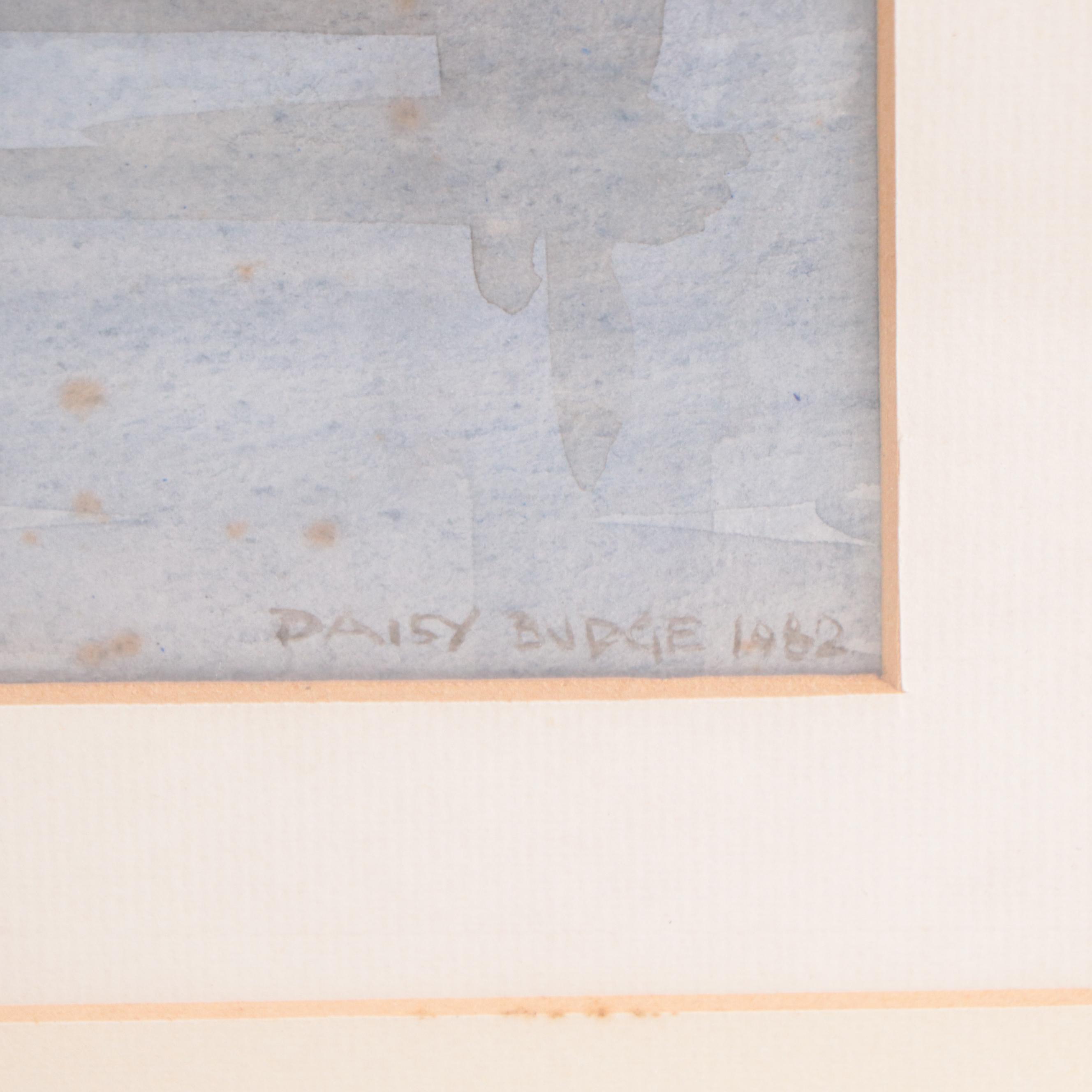 Daisy Budge Coastal Landscape Watercolor Painting, 1982; More