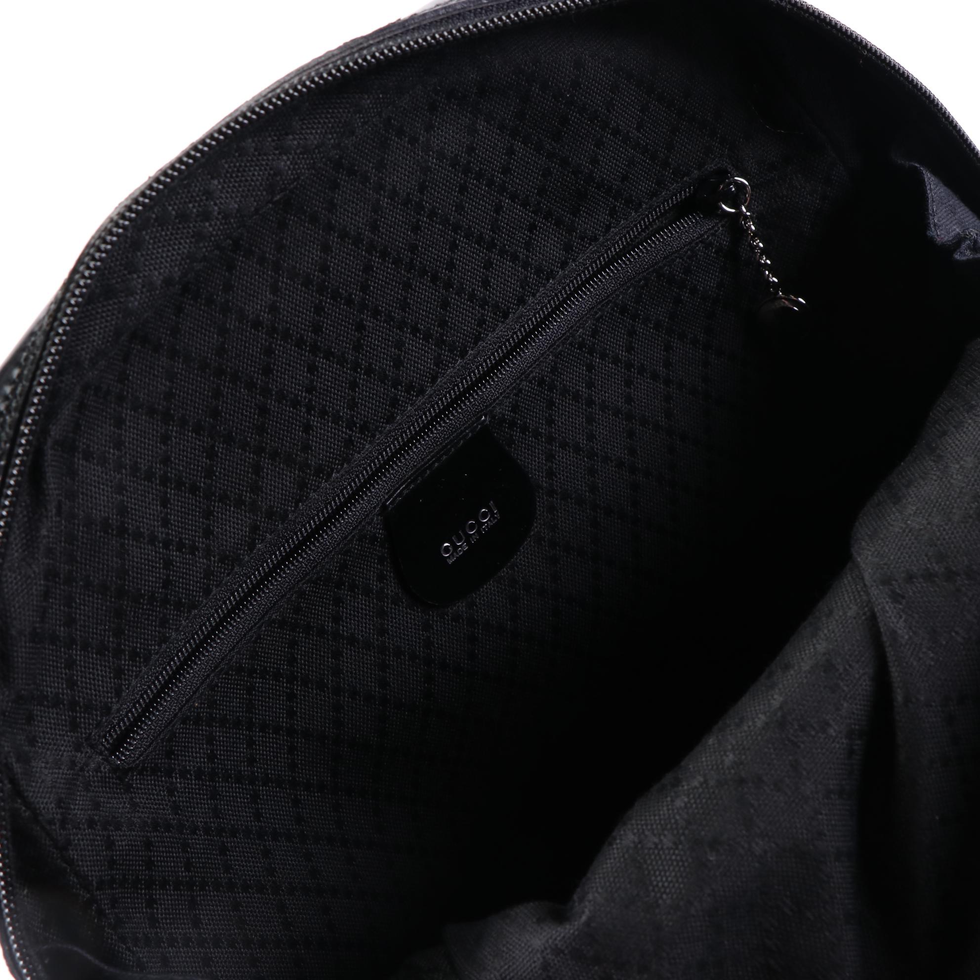 Gucci Bamboo Sling Backpack in Nylon Gabardine and Mastercalf Leather