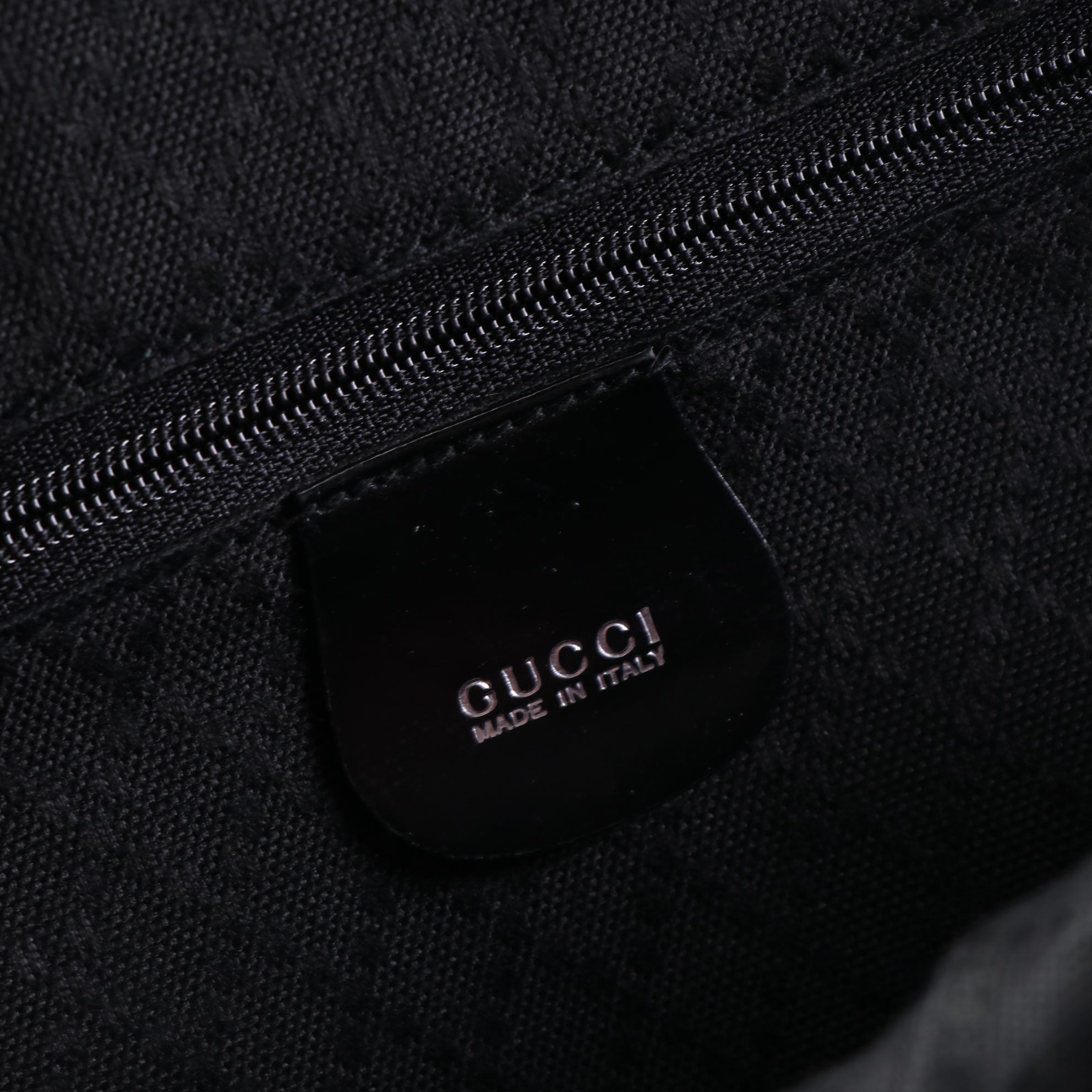 Gucci Bamboo Sling Backpack in Nylon Gabardine and Mastercalf Leather