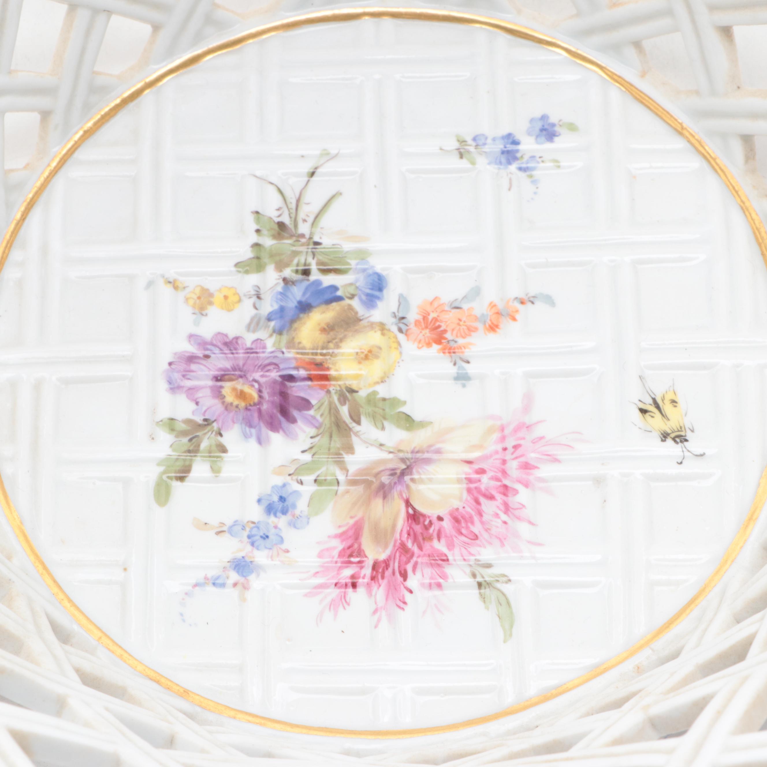 Meissen Porcelain Cake Basket, Early 19th Century