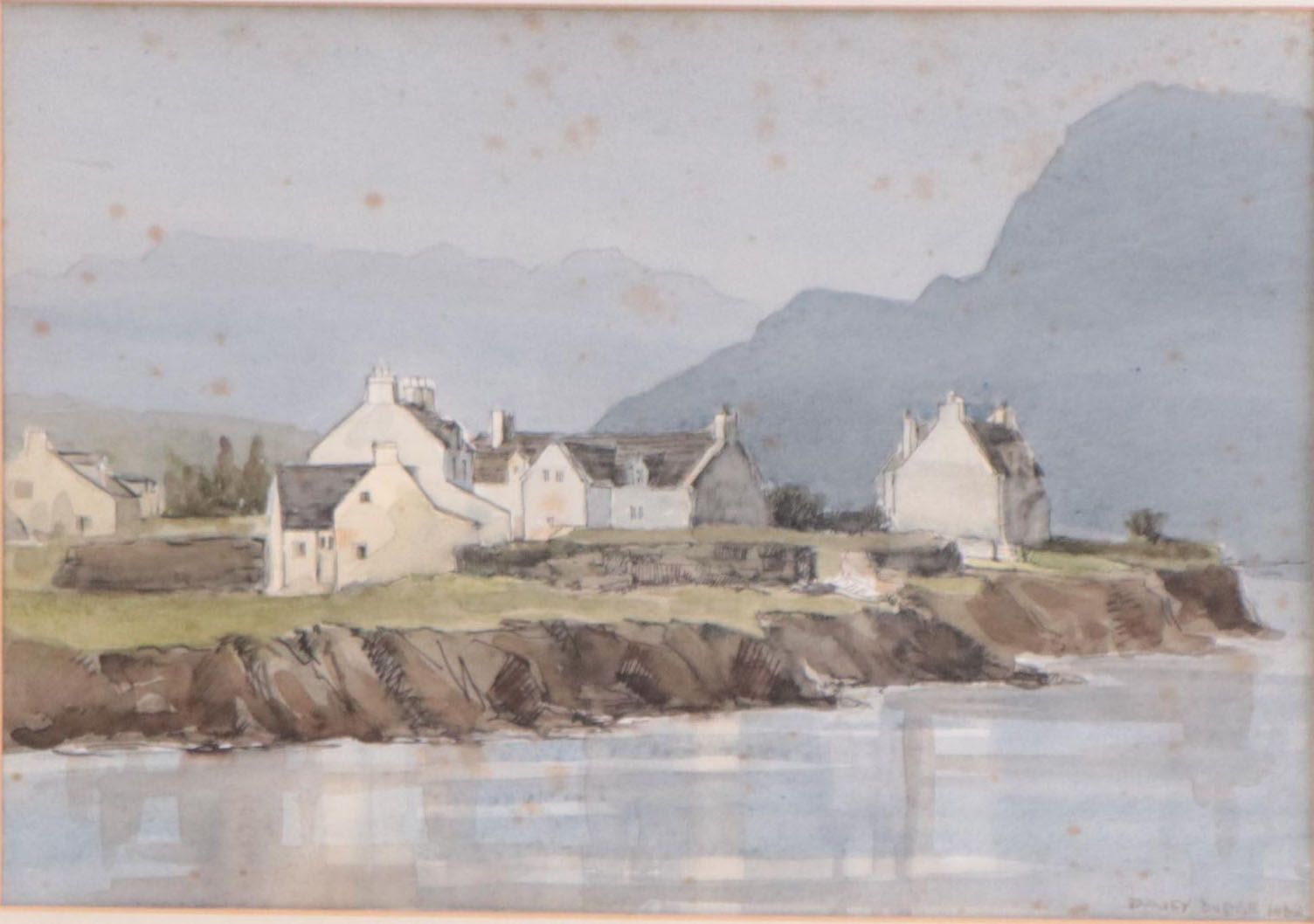 Daisy Budge Coastal Landscape Watercolor Painting, 1982; More