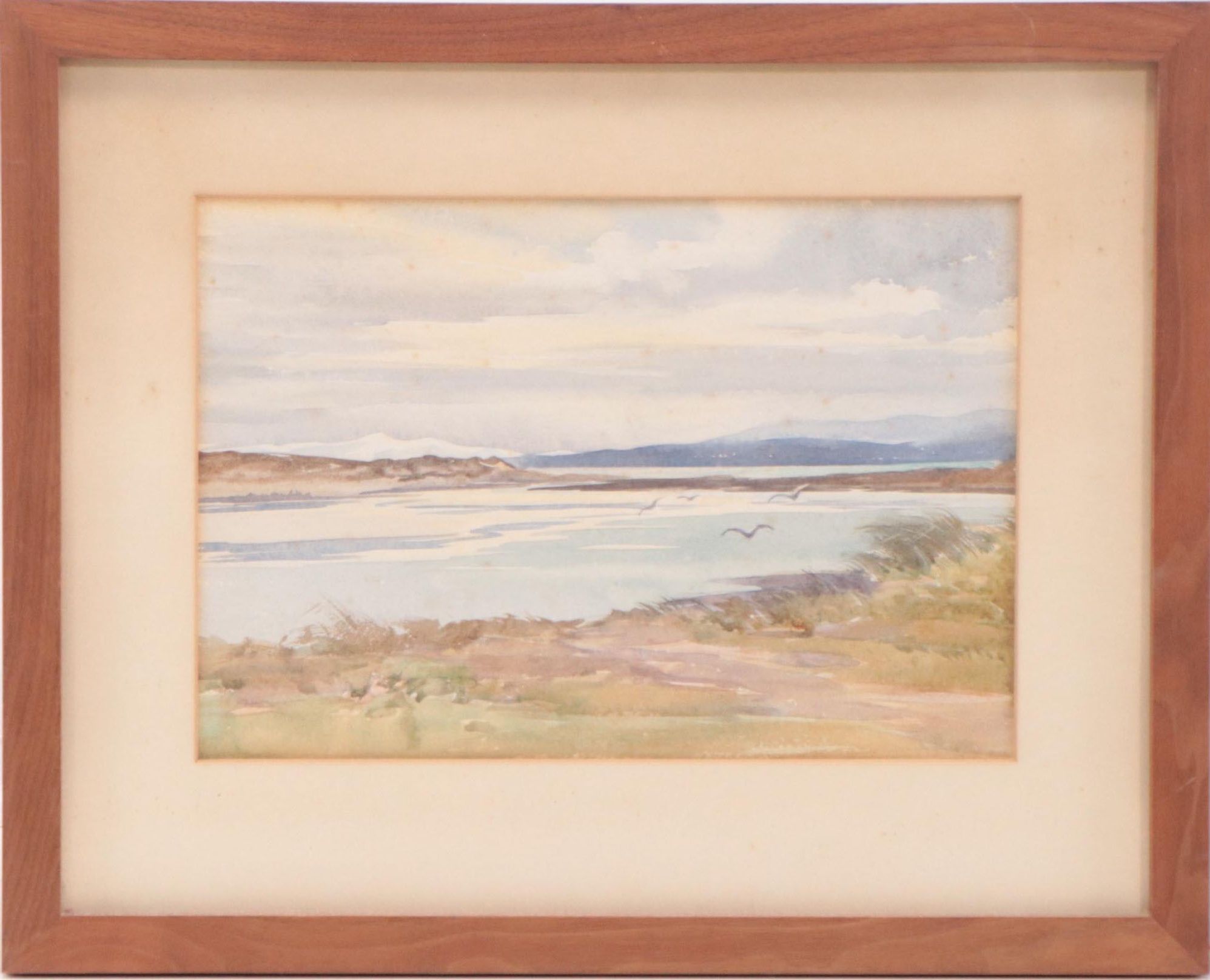 Daisy Budge Coastal Landscape Watercolor Painting, 1982; More