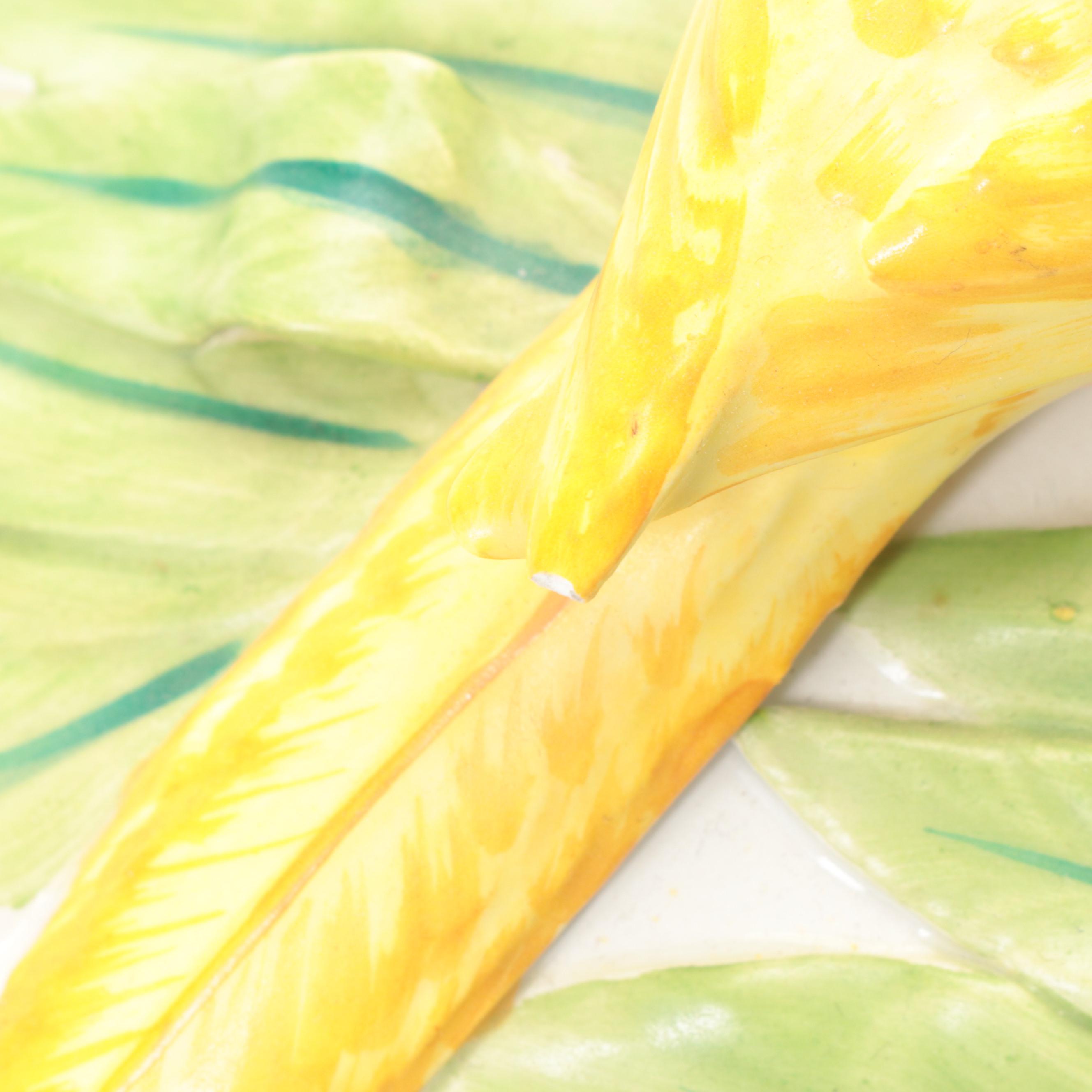 Italian Majolica Basket Weave Tureen with Lid and Underplate