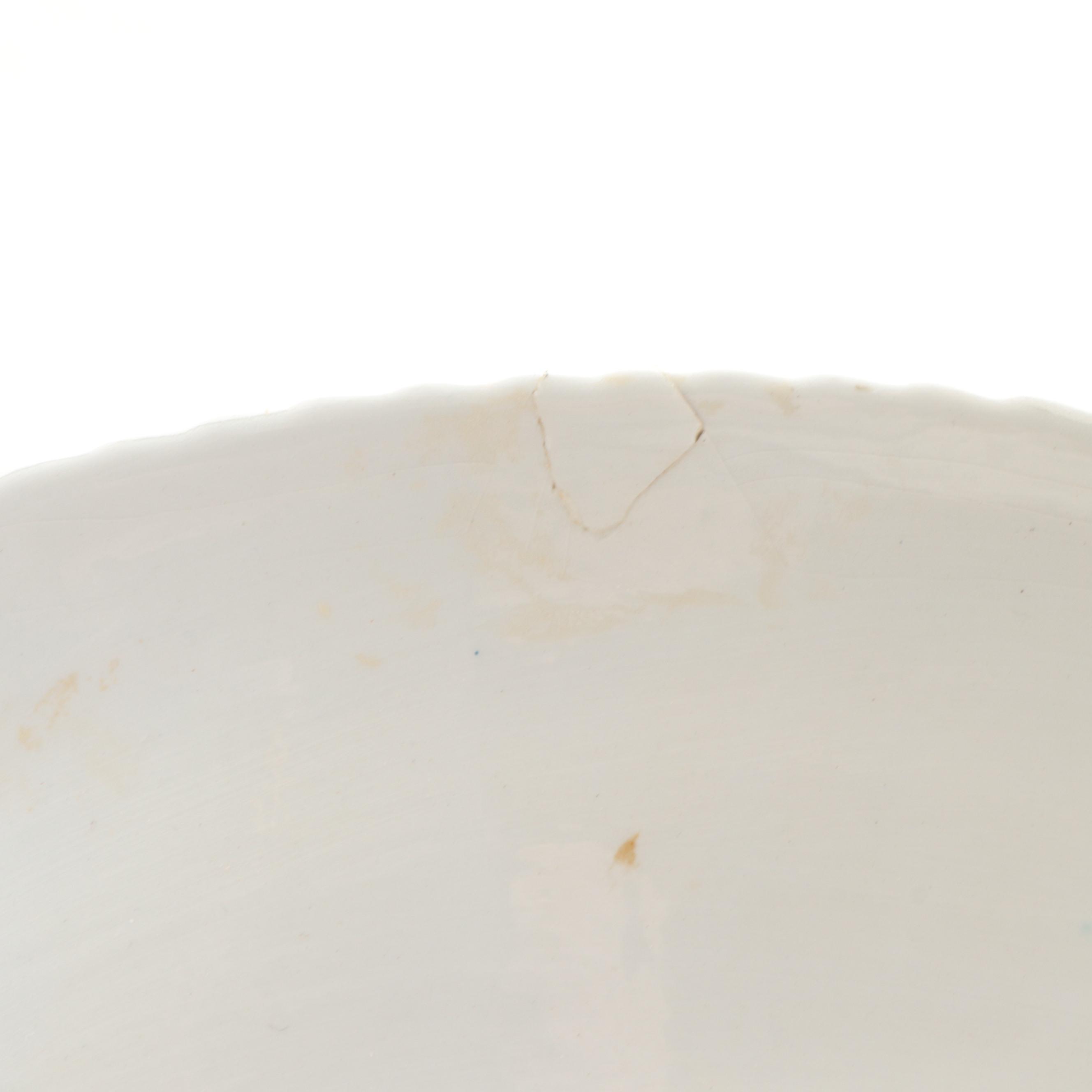 Italian Majolica Basket Weave Tureen with Lid and Underplate