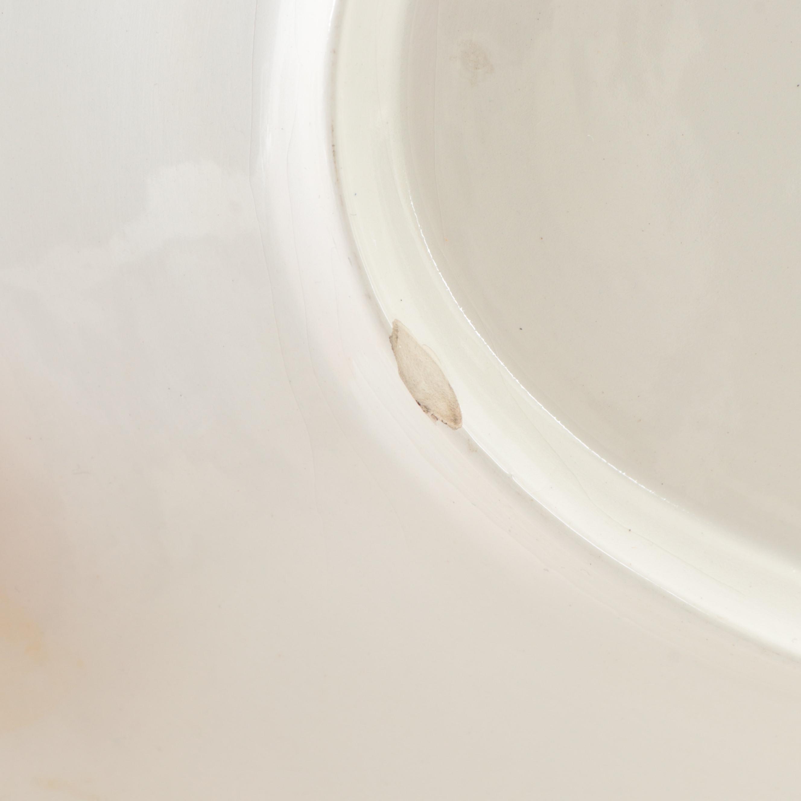 Italian Majolica Basket Weave Tureen with Lid and Underplate