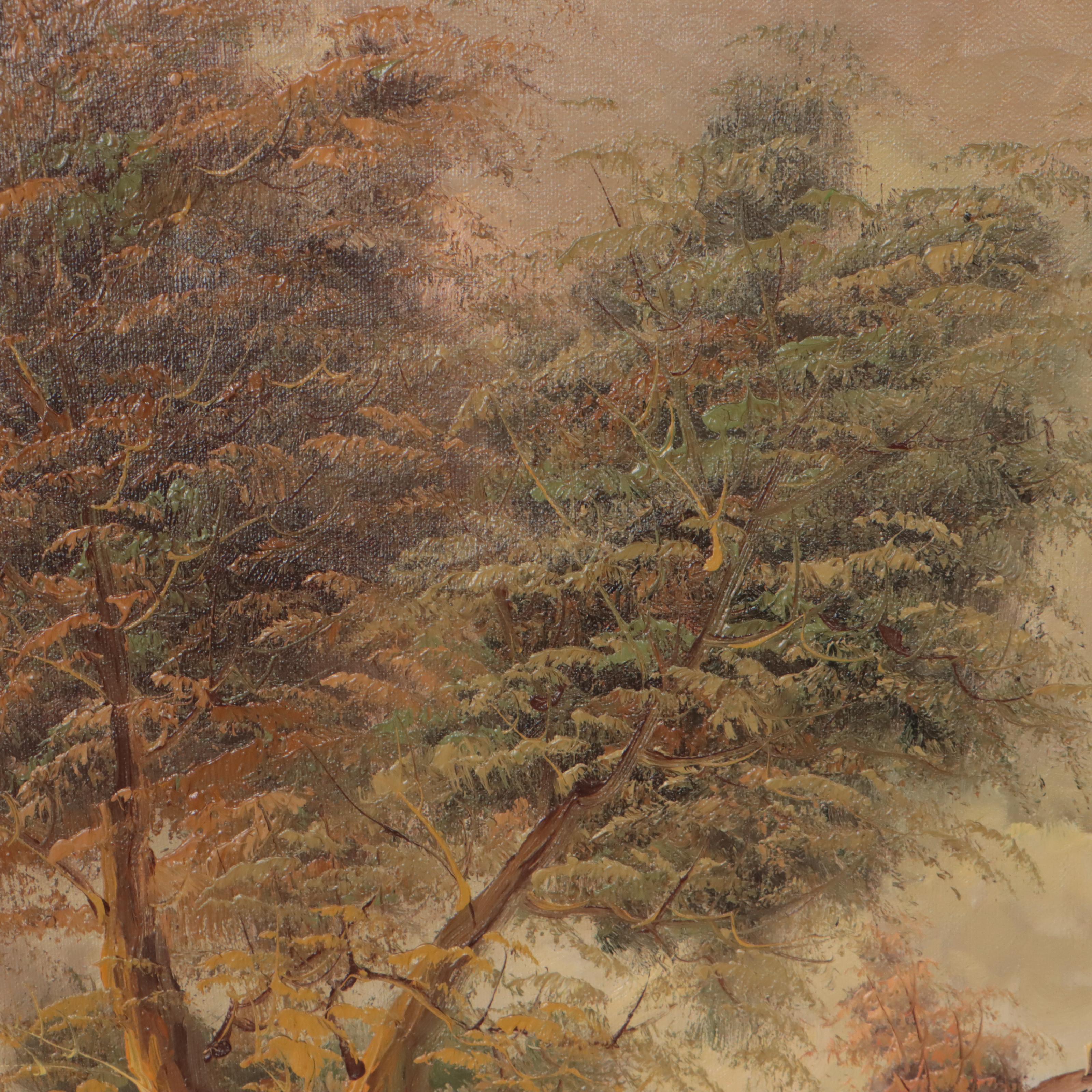 B. Groneman Landscape Oil Painting