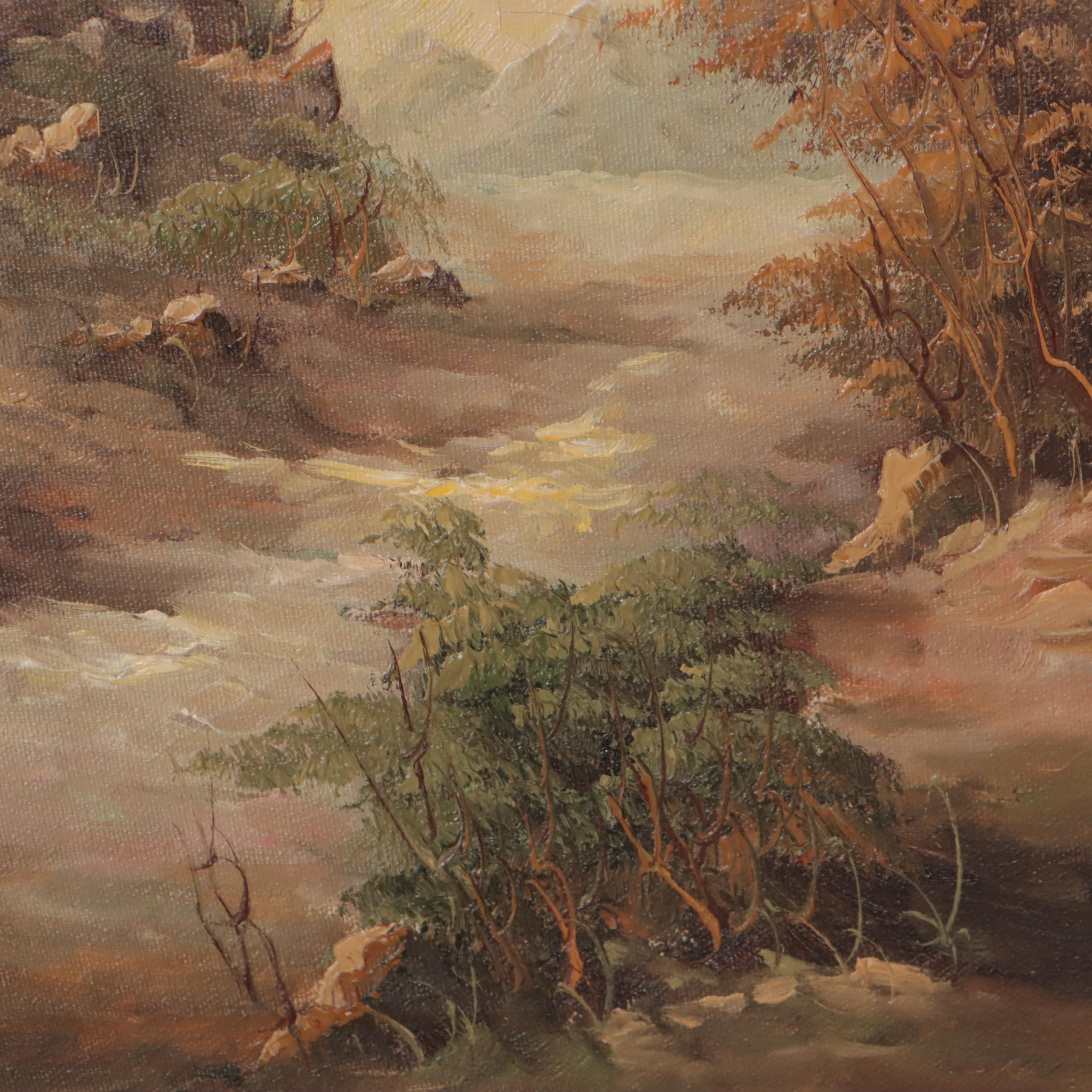 B. Groneman Landscape Oil Painting