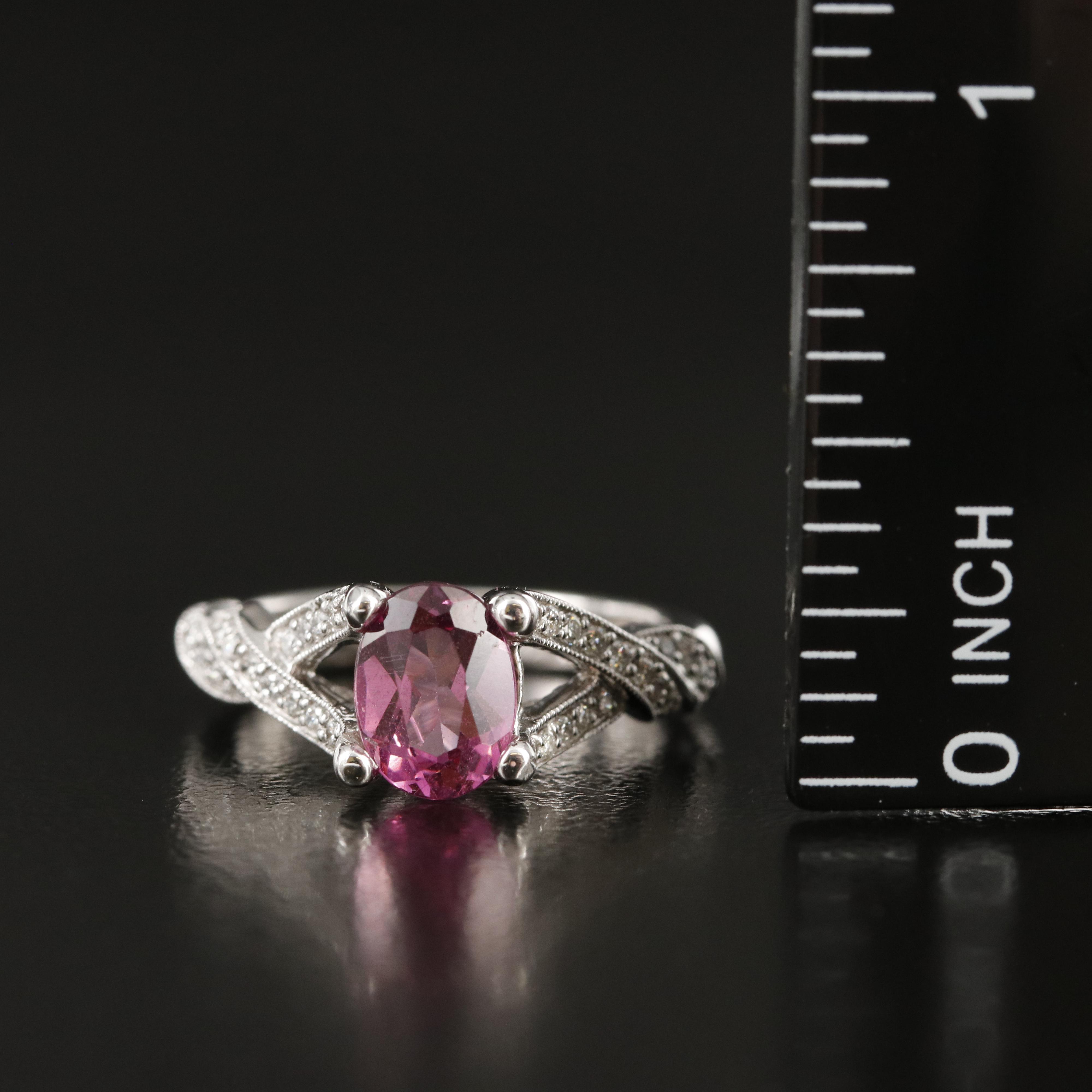 14K Garnet and Diamond Ring