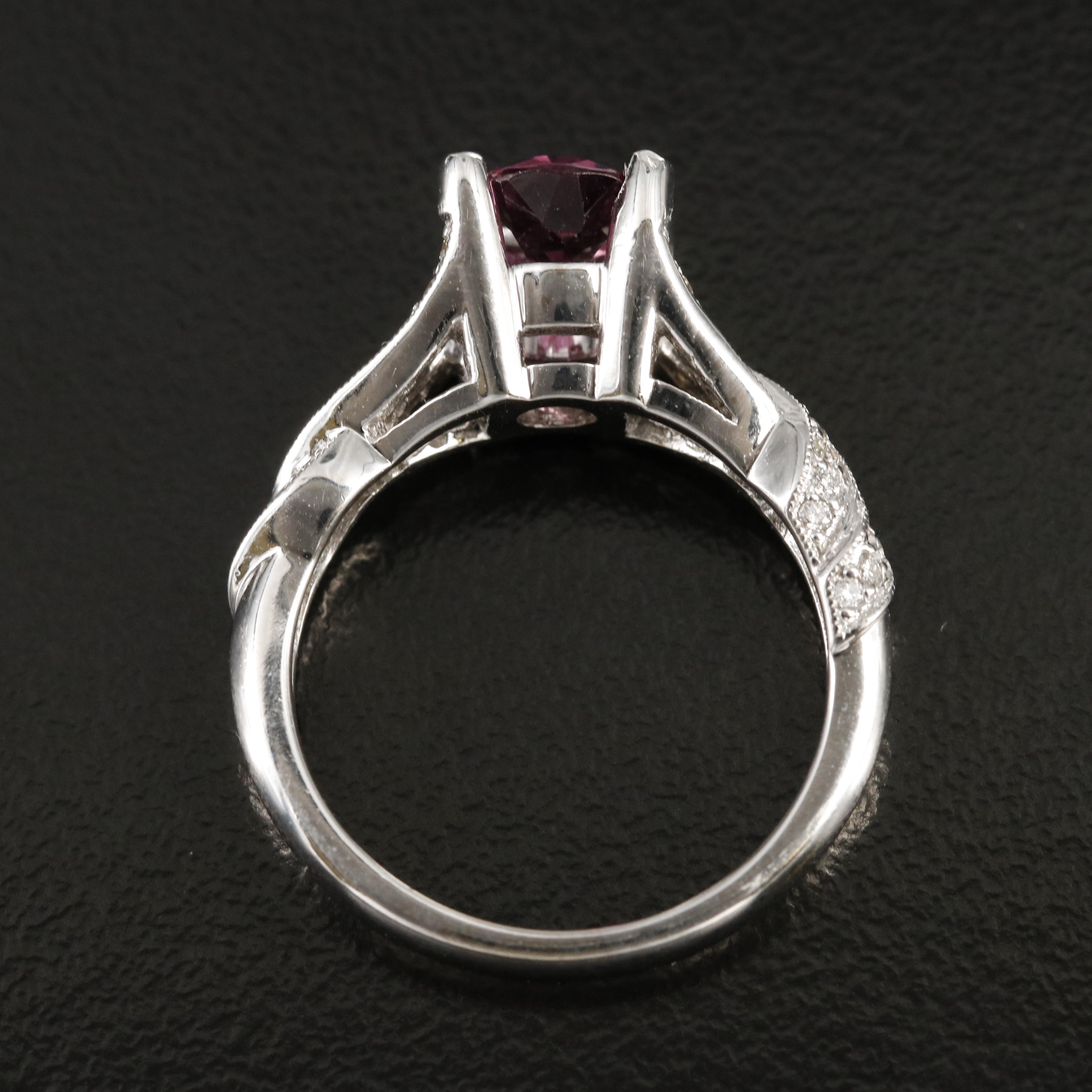 14K Garnet and Diamond Ring