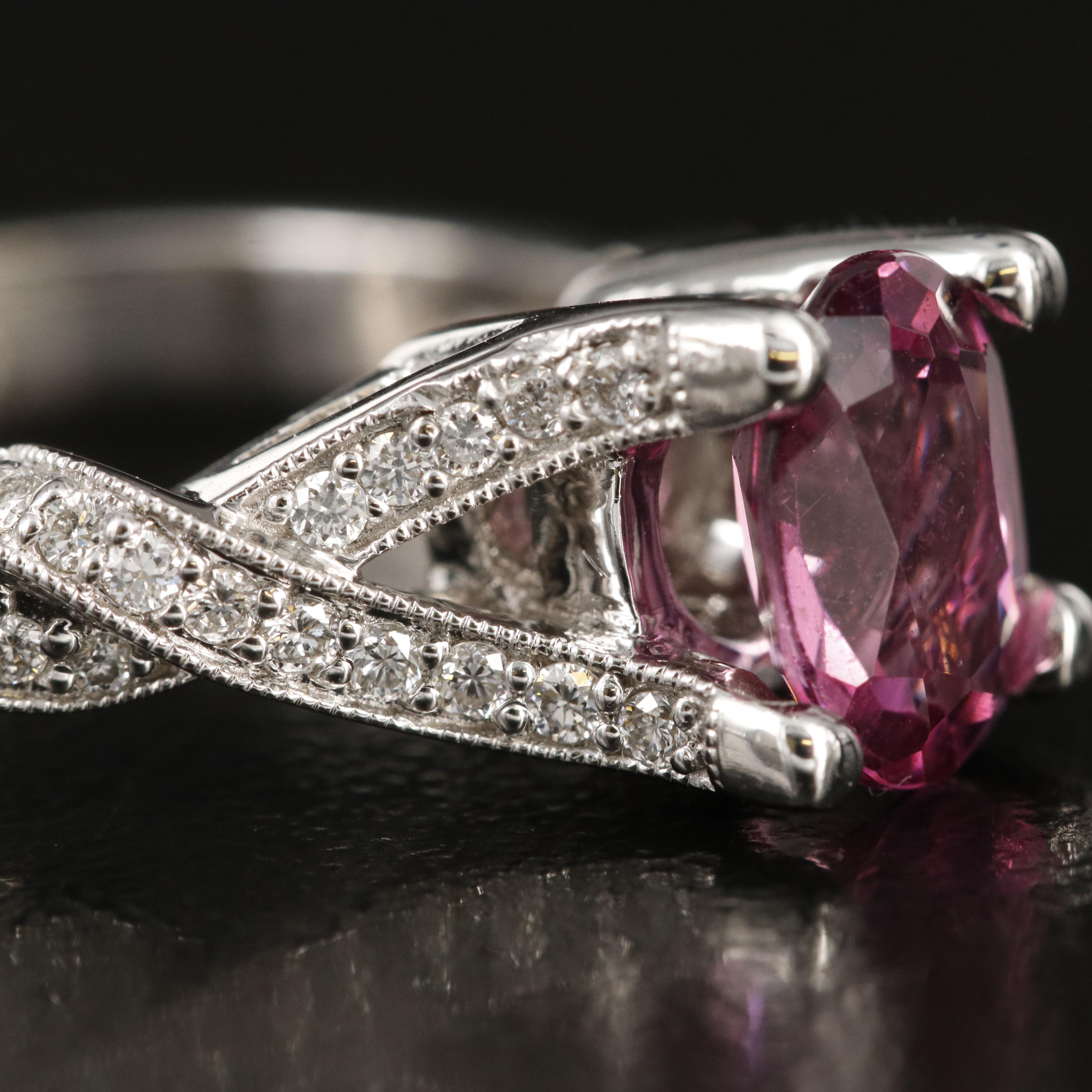 14K Garnet and Diamond Ring