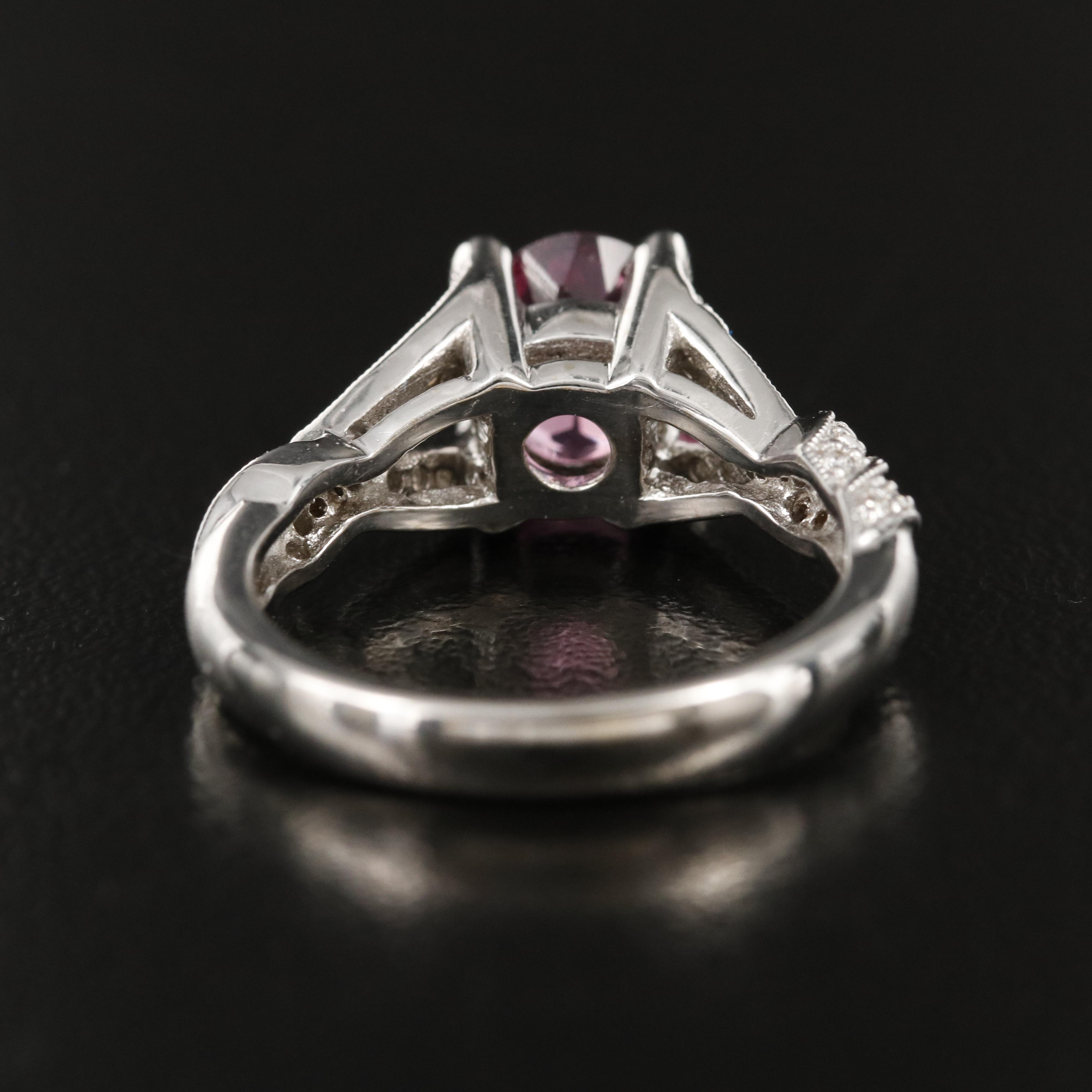 14K Garnet and Diamond Ring