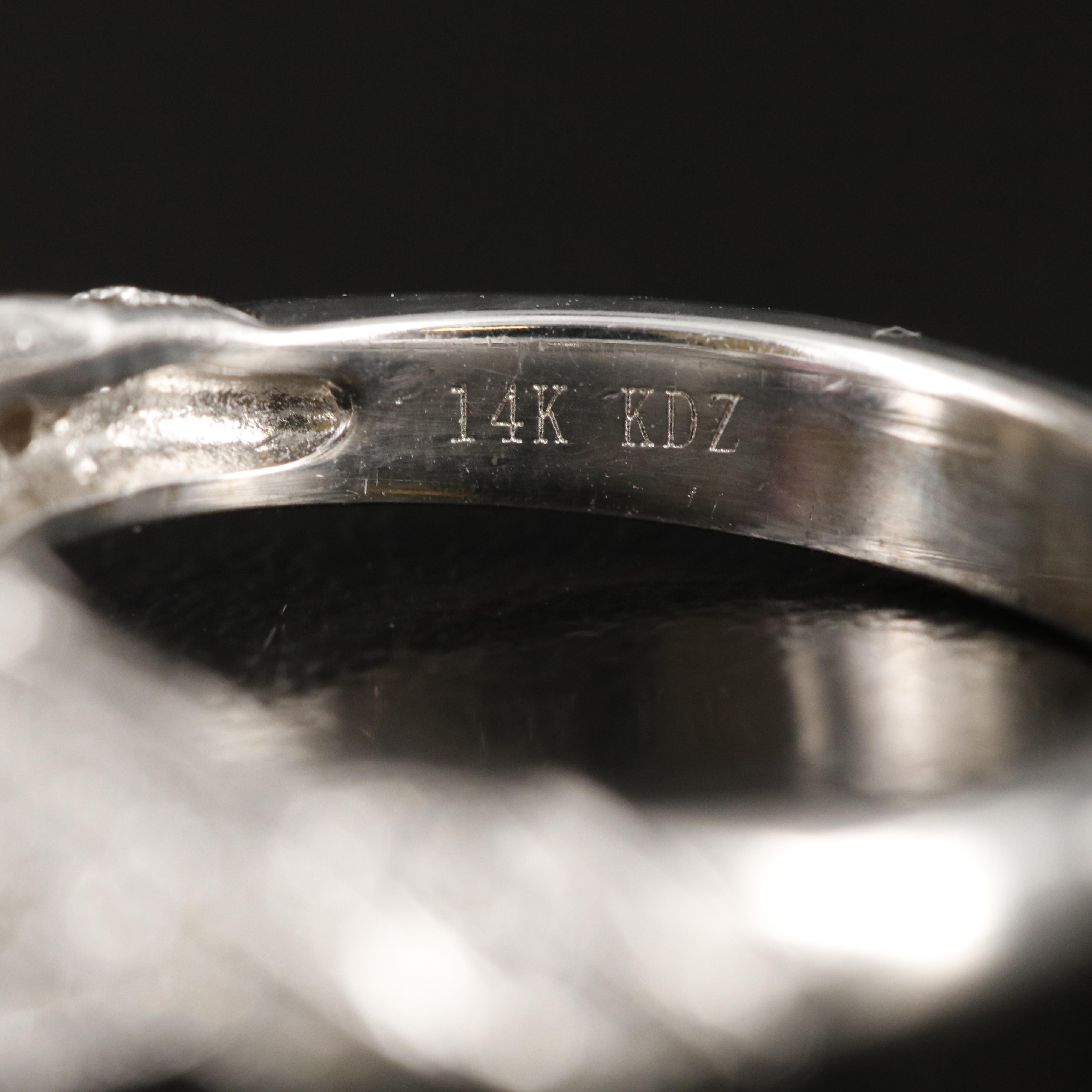 14K Garnet and Diamond Ring