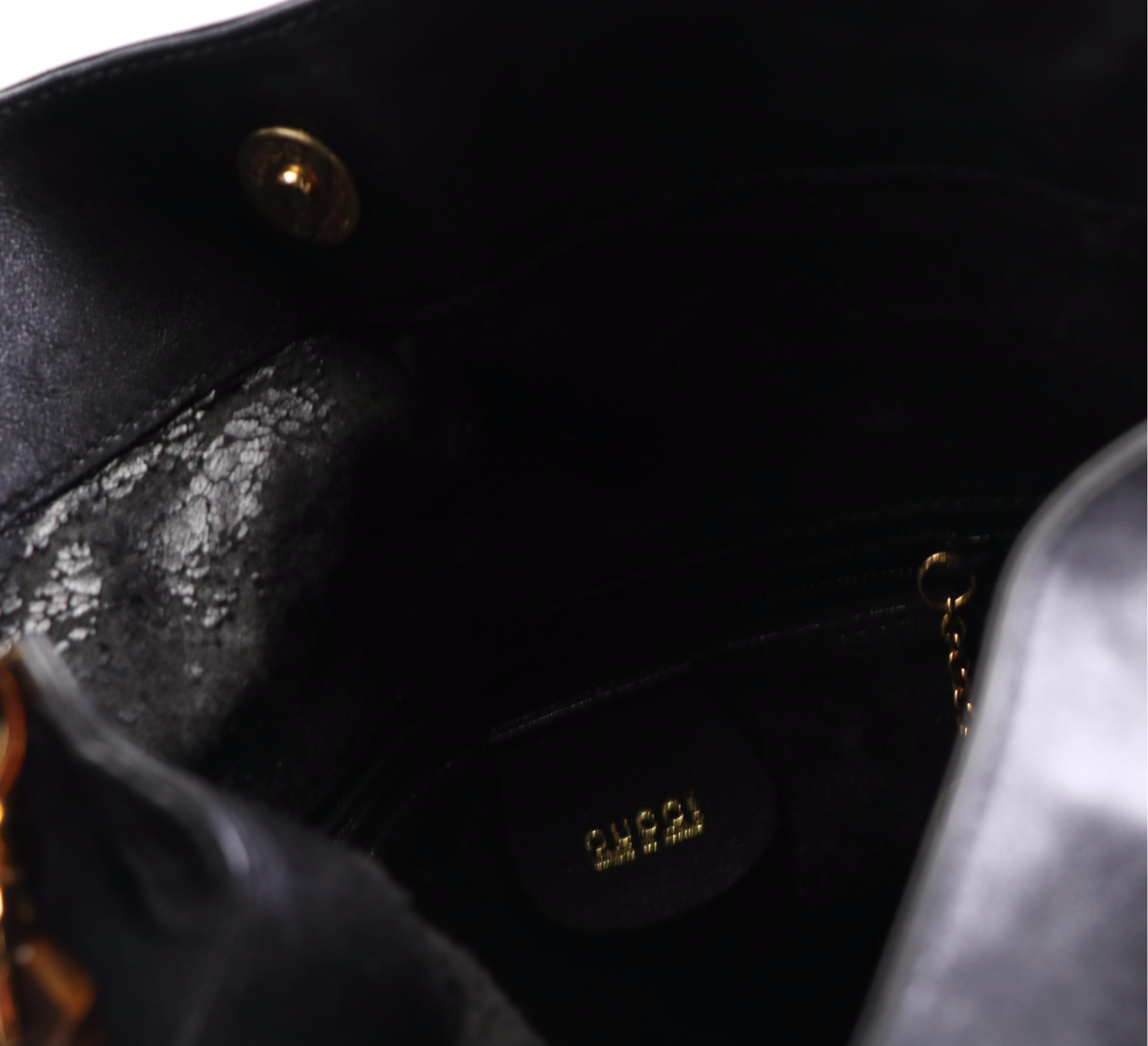 Gucci Bamboo Small Shoulder Bag in Black Calfskin Leather