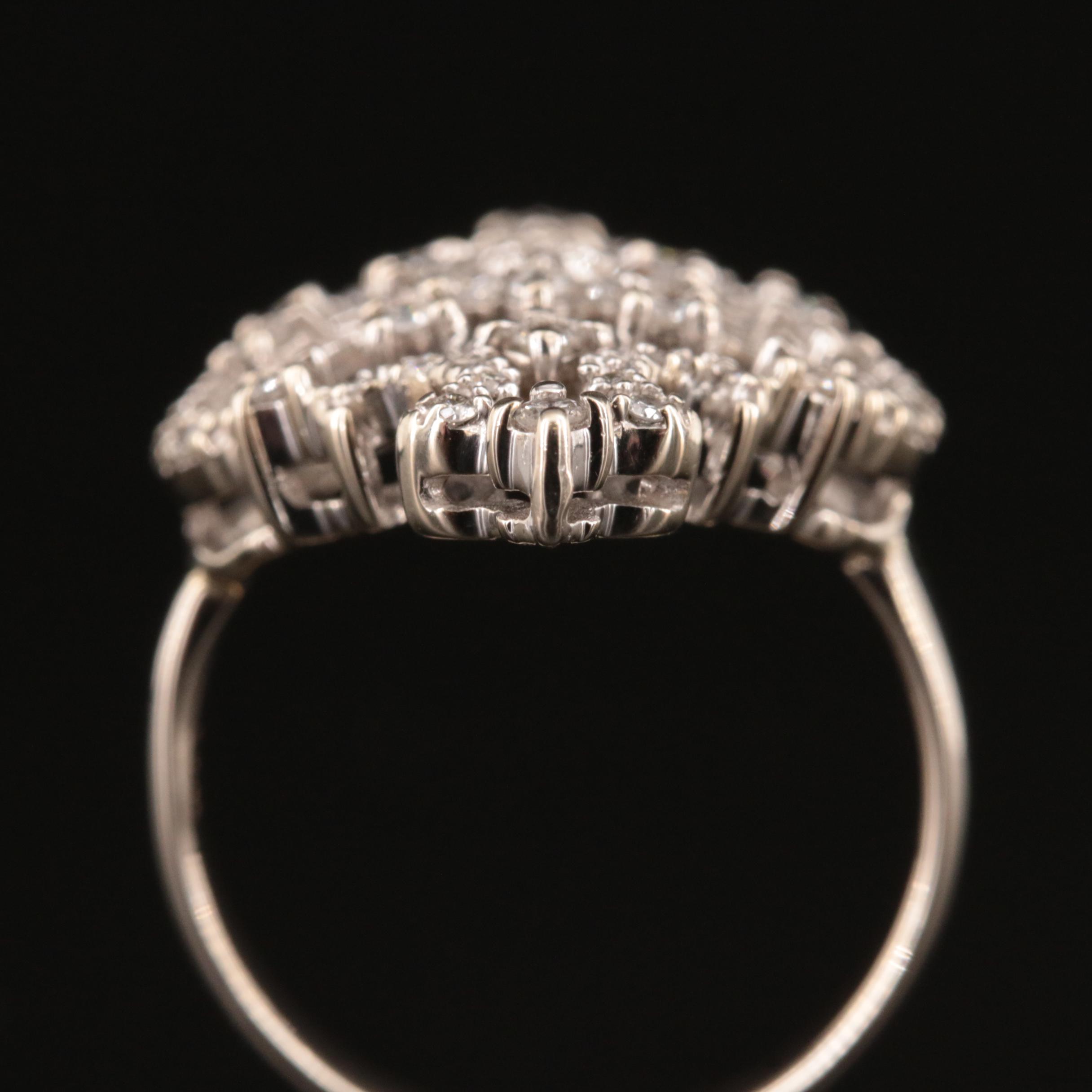 14K 0.48 CTW Diamond Ring with Tracery Design